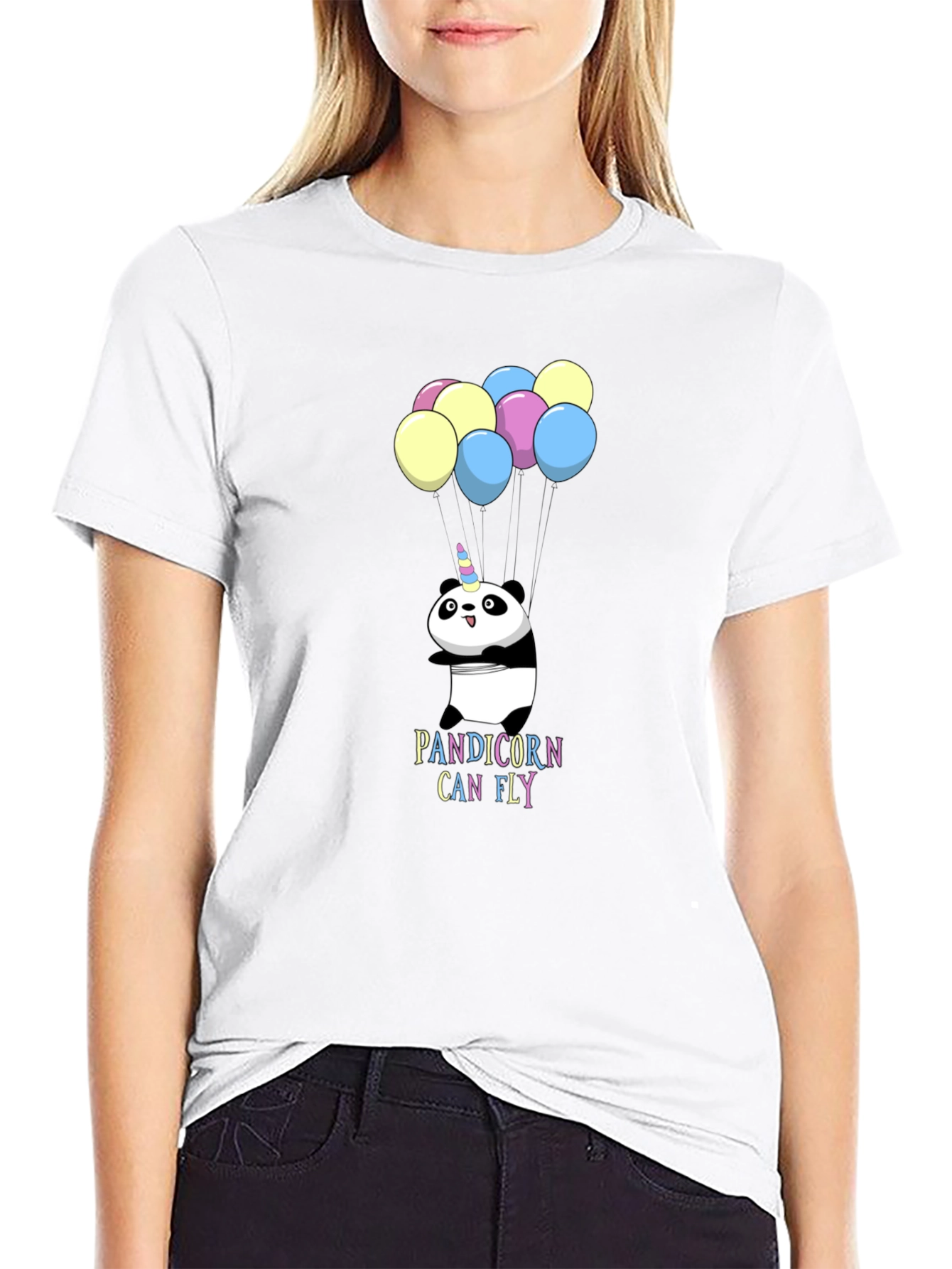 Pandicorn Can Fly Graphic Tee