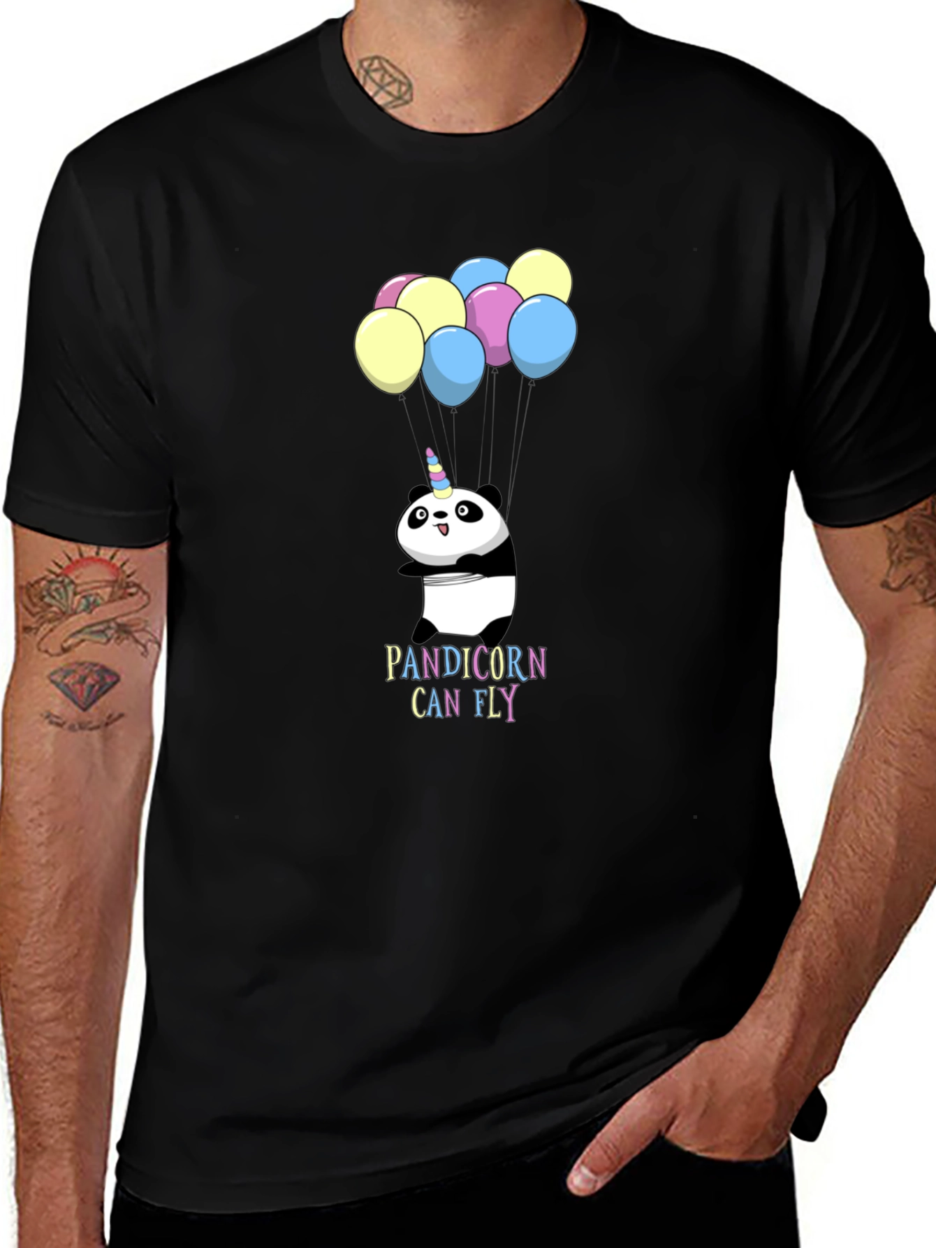 Pandicorn Can Fly Graphic Tee