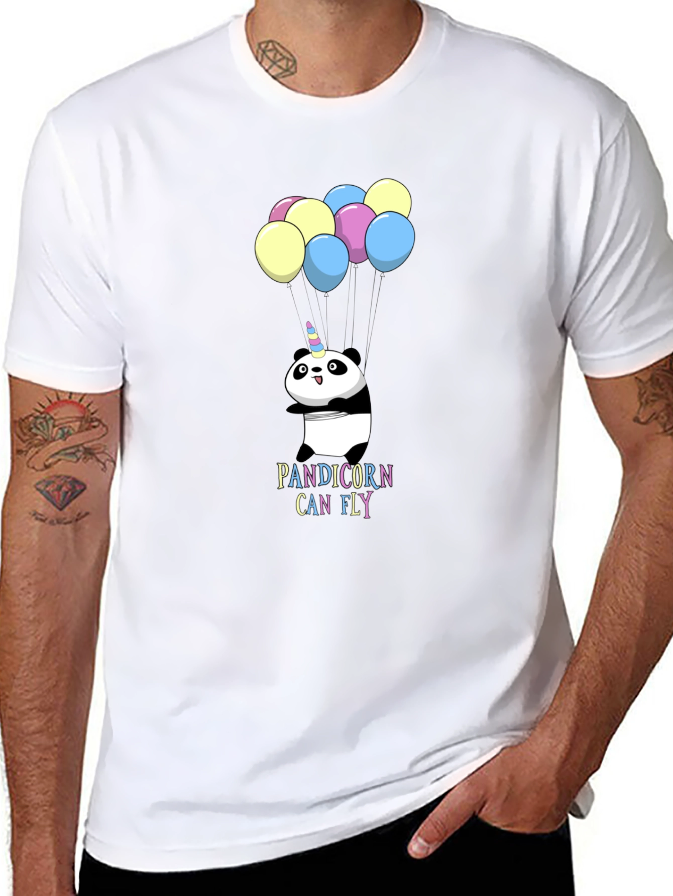 Pandicorn Can Fly Graphic Tee