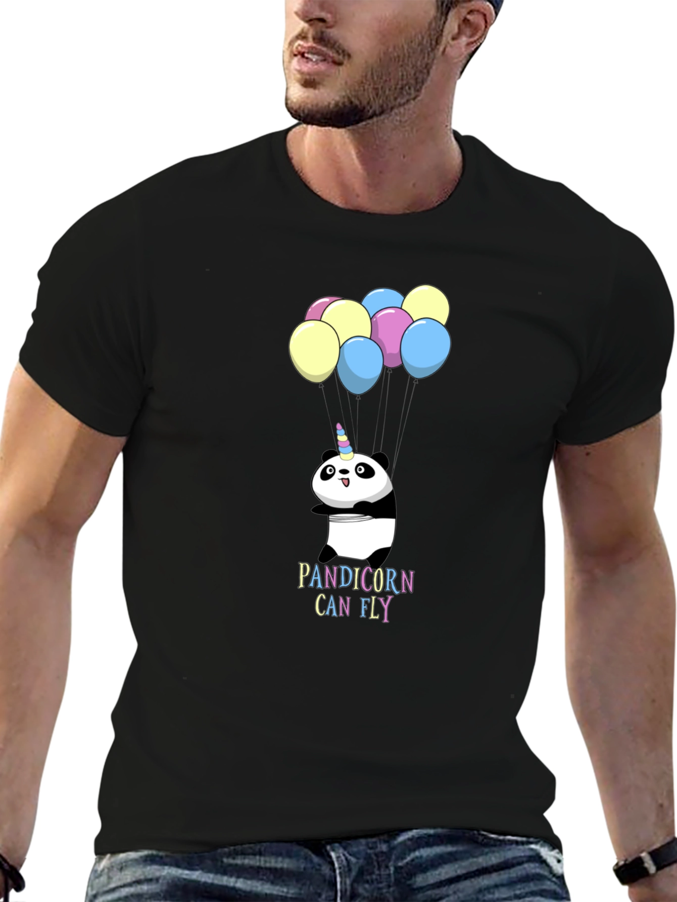 Pandicorn Can Fly Graphic Tee
