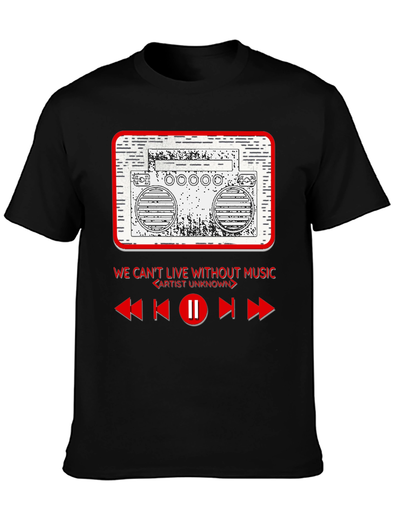 Retro Boombox T-Shirt - Music Lover Tee