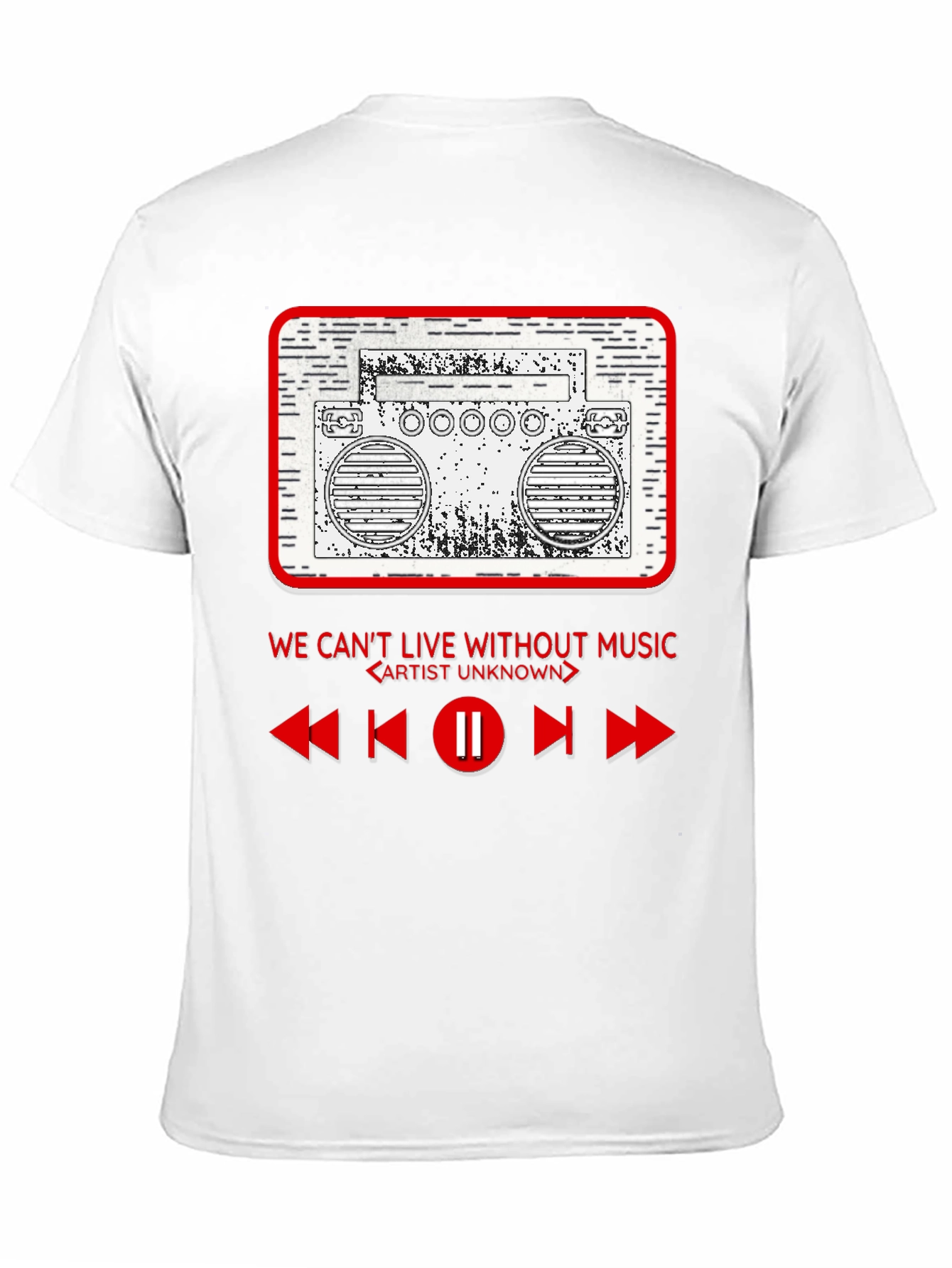 Retro Boombox T-Shirt - Music Lover Tee