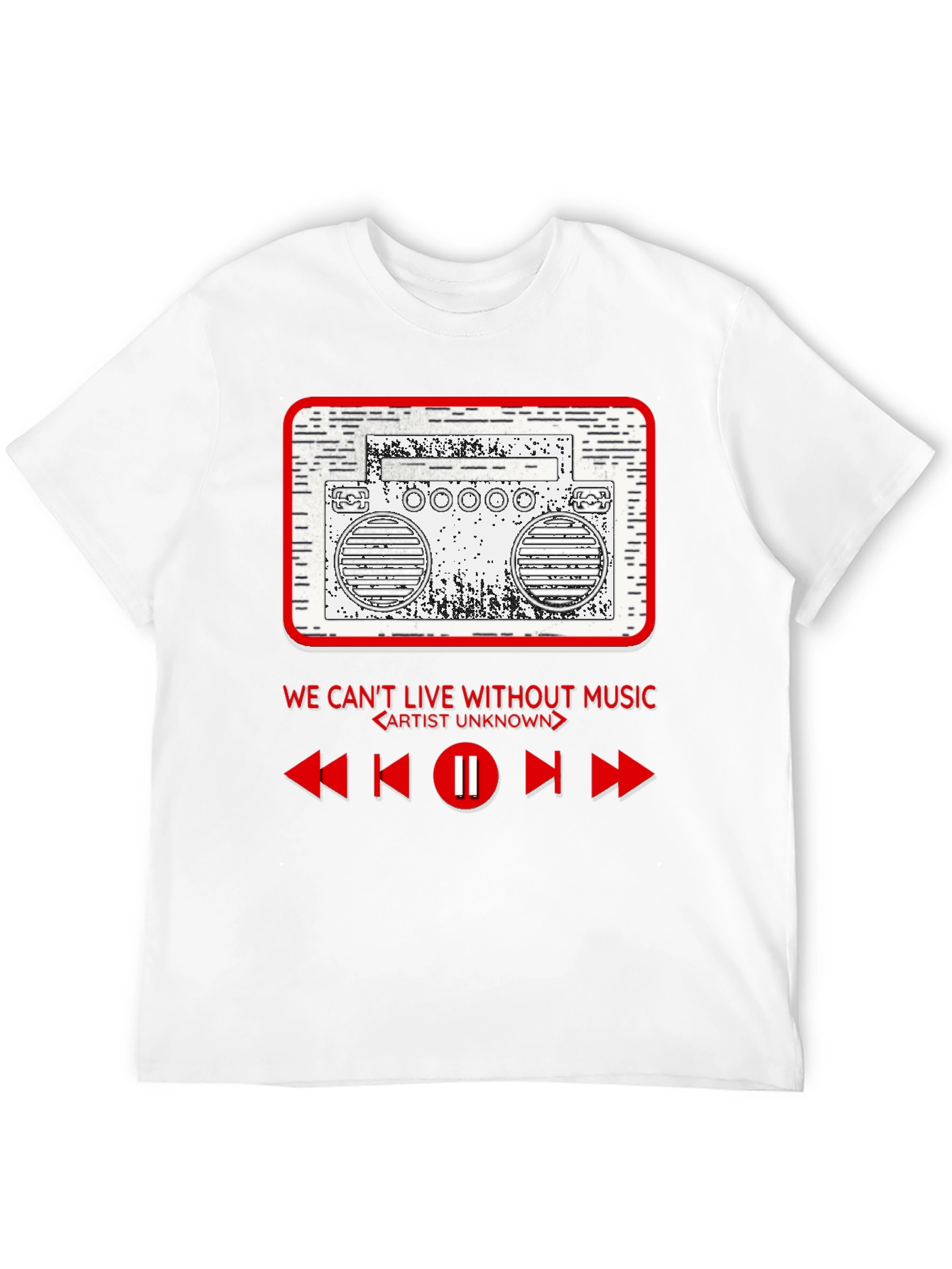 Retro Boombox T-Shirt - Music Lover Tee