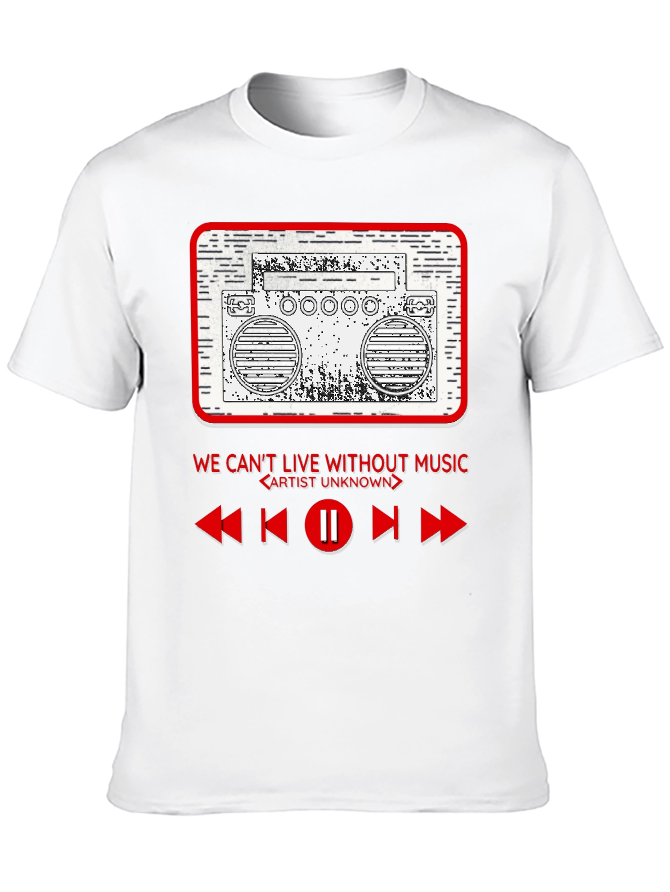 Retro Boombox T-Shirt - Music Lover Tee