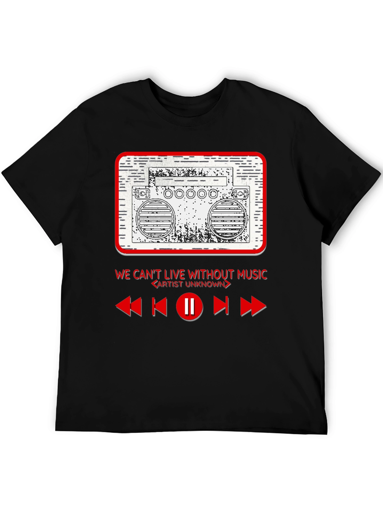 Retro Boombox T-Shirt - Music Lover Tee