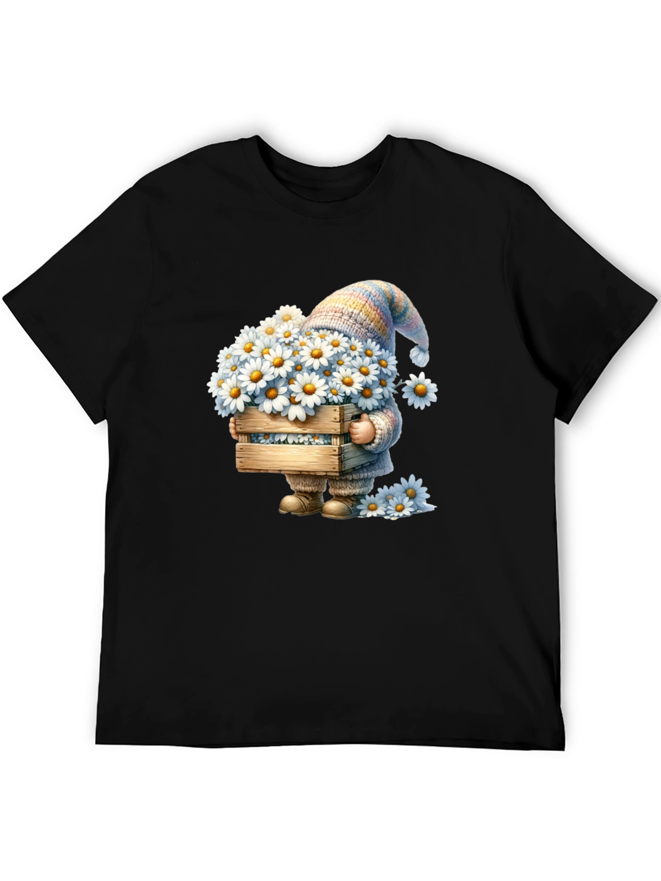 Daisy Gnome Graphic T-Shirt - Whimsical Spring Style