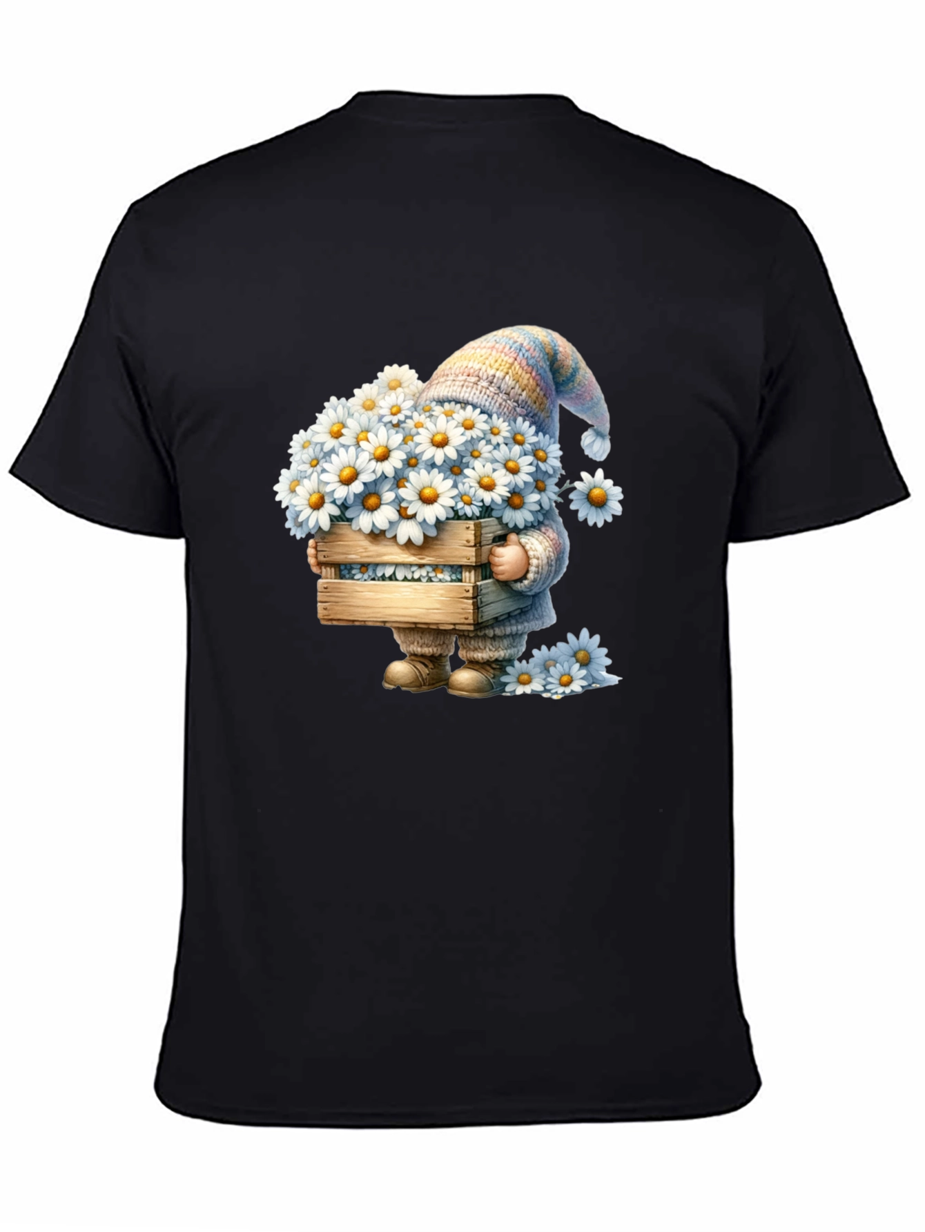 Daisy Gnome Graphic T-Shirt - Whimsical Spring Style