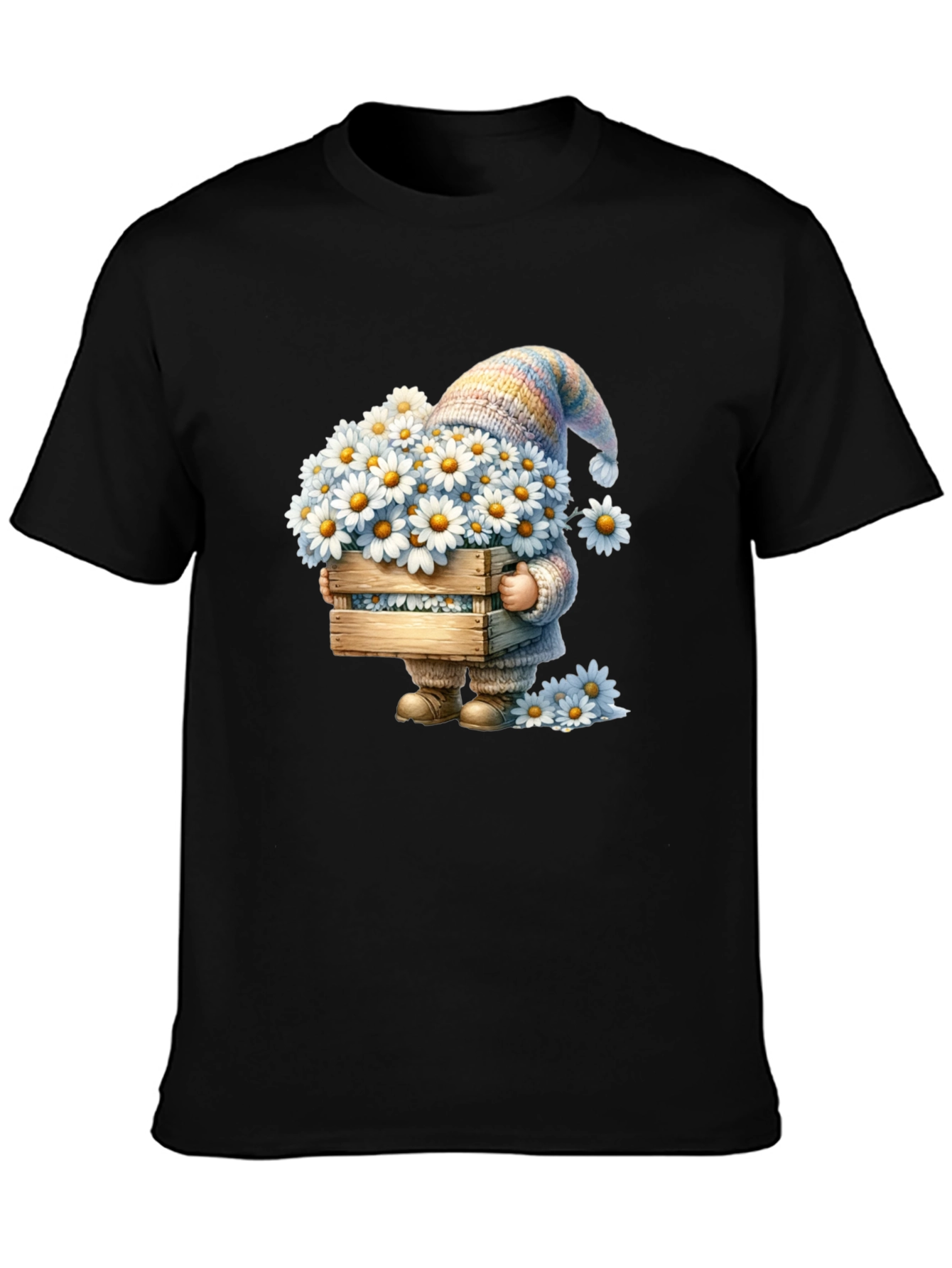 Daisy Gnome Graphic T-Shirt - Whimsical Spring Style