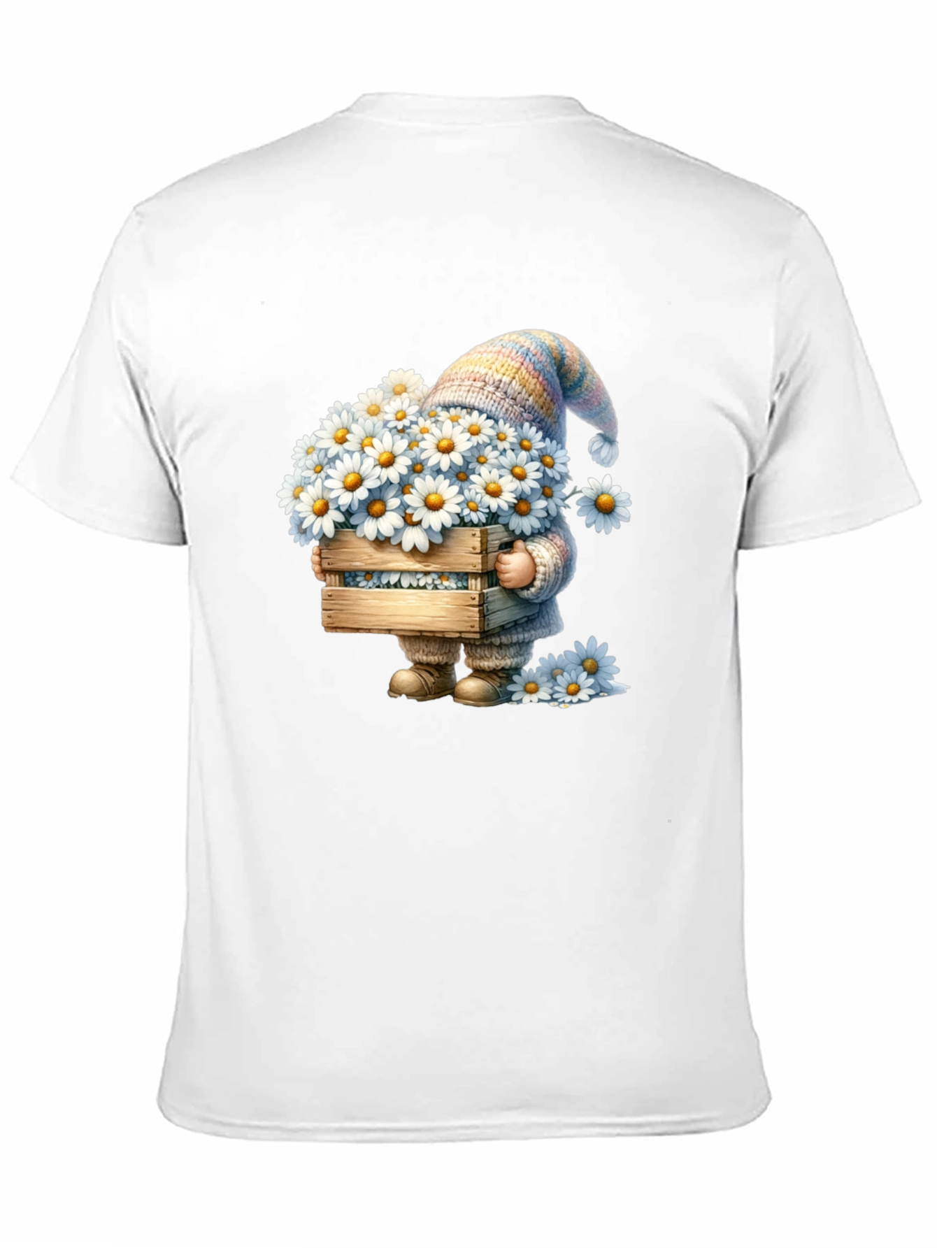 Daisy Gnome Graphic T-Shirt - Whimsical Spring Style