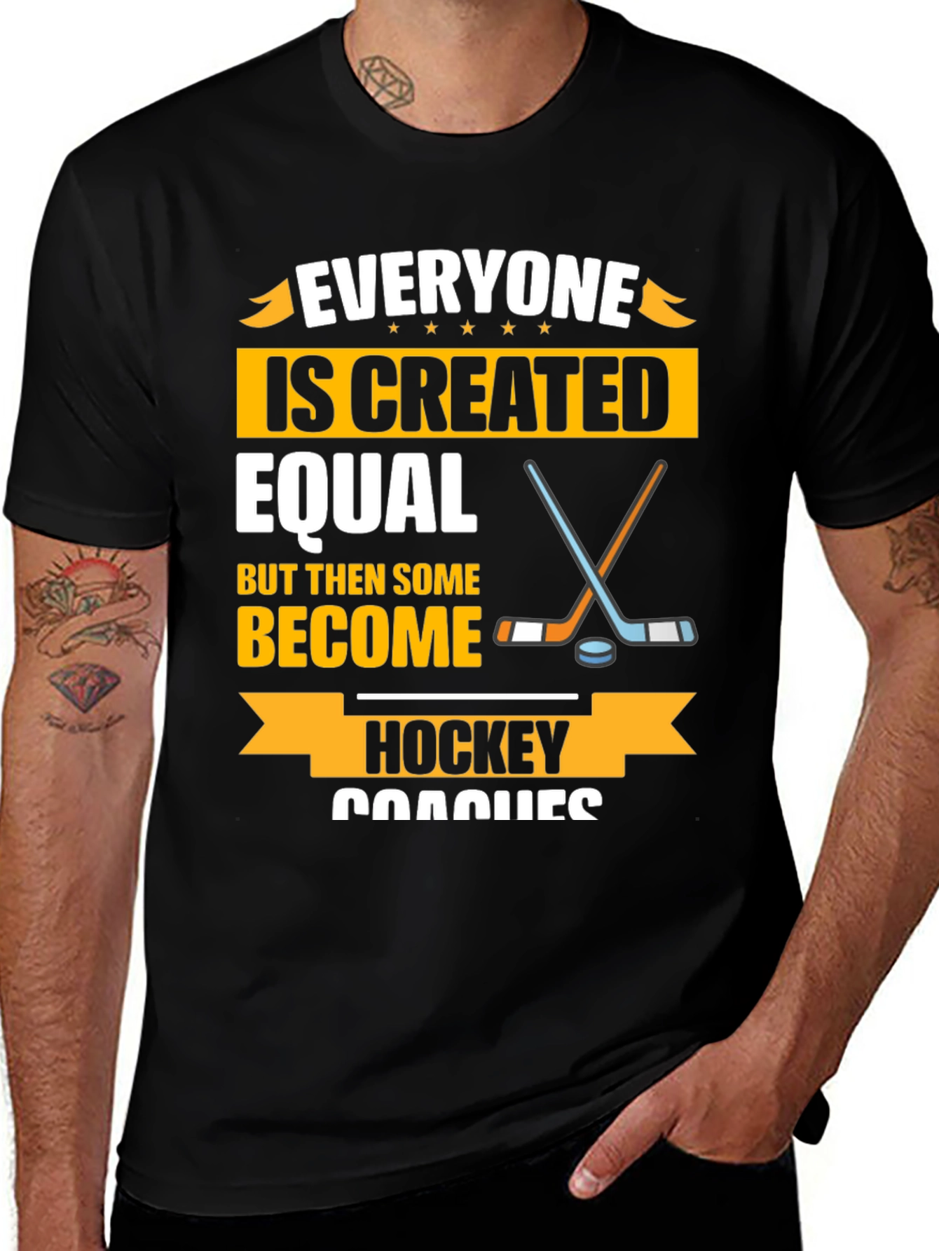 Everyone Is Created Equal Hockey Coaches T-Shirt