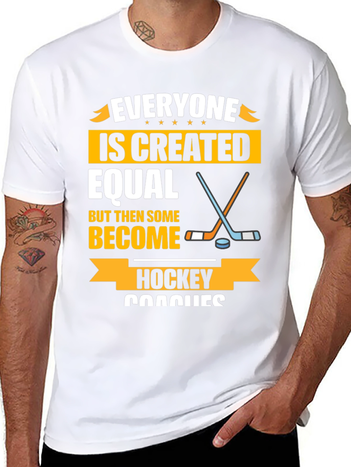 Everyone Is Created Equal Hockey Coaches T-Shirt