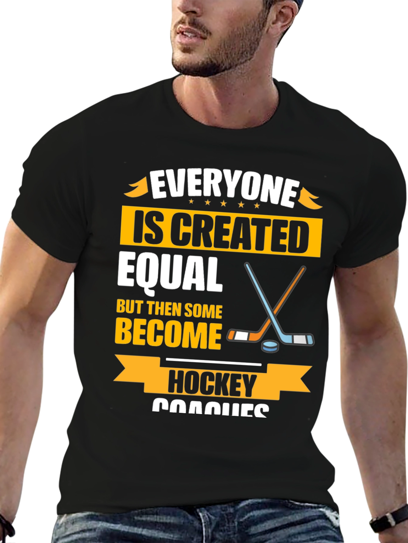 Everyone Is Created Equal Hockey Coaches T-Shirt