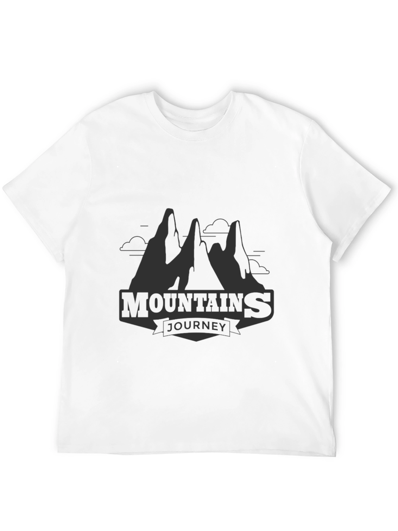 Mountains Journey Graphic T-Shirt - Black
