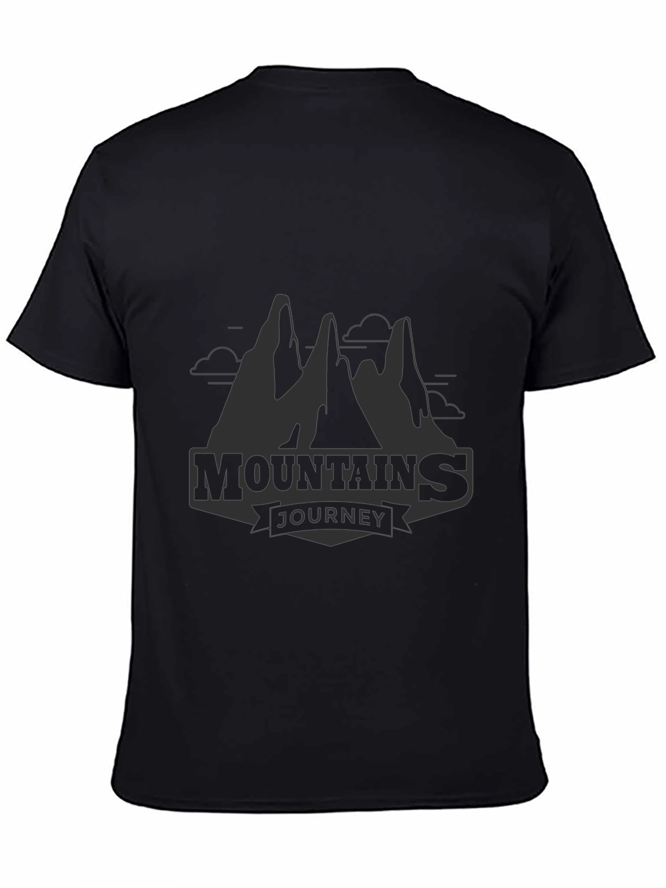 Mountains Journey Graphic T-Shirt - Black