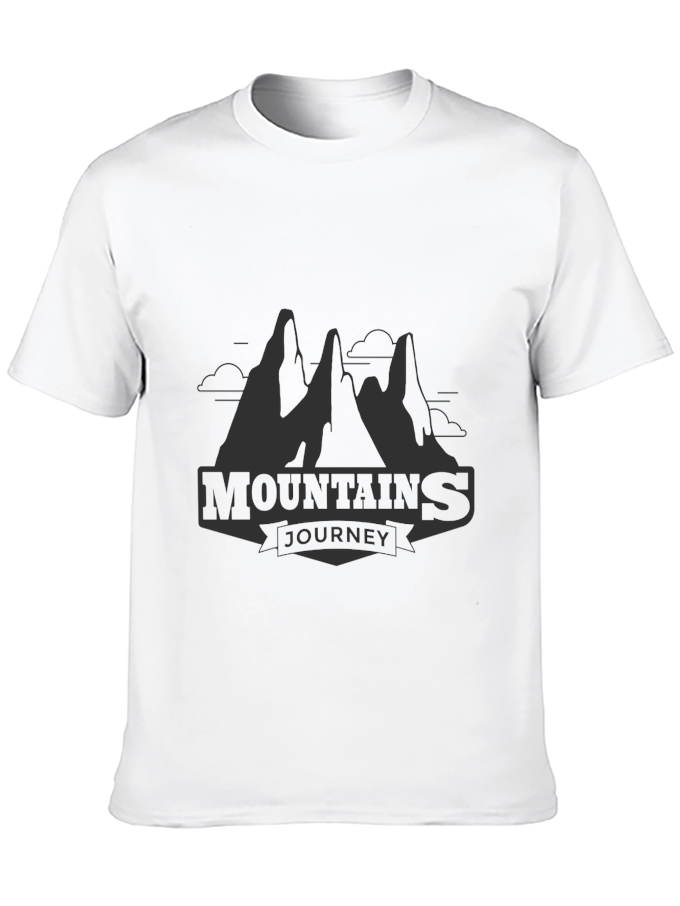 Mountains Journey Graphic T-Shirt - Black