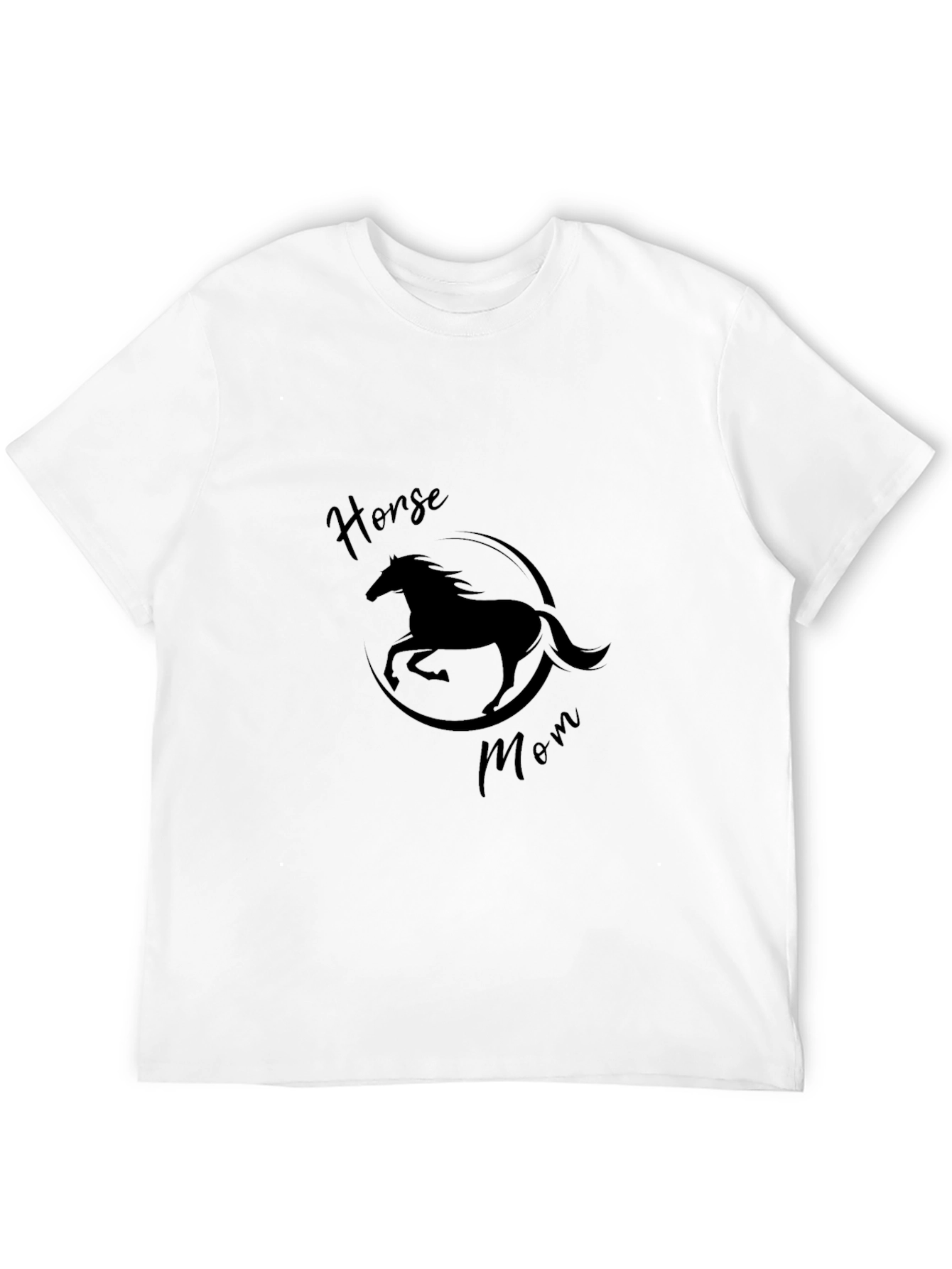 Horse Mom Black Graphic T-Shirt