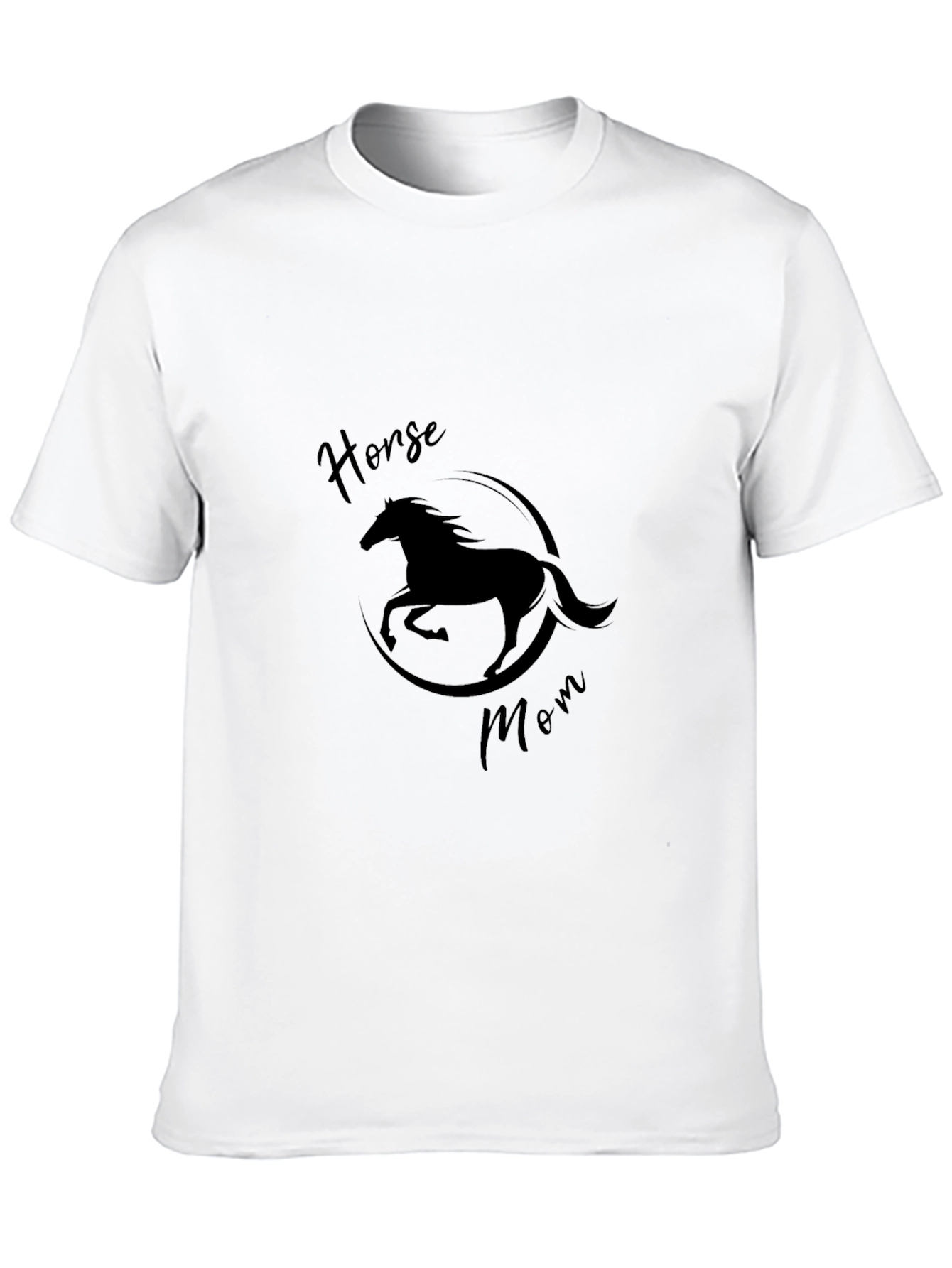 Horse Mom Black Graphic T-Shirt