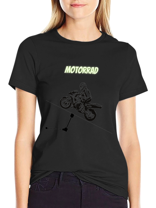 Motorrad Graphic Tee - Black Cotton T-Shirt