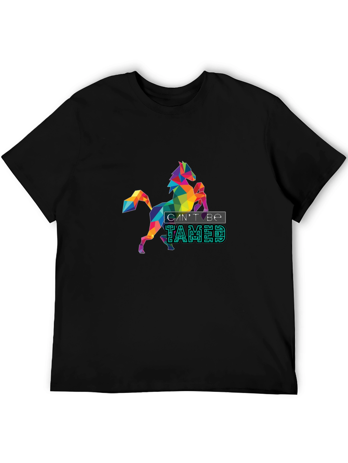 Untamed Geometric Horse Graphic Tee - Bold Style