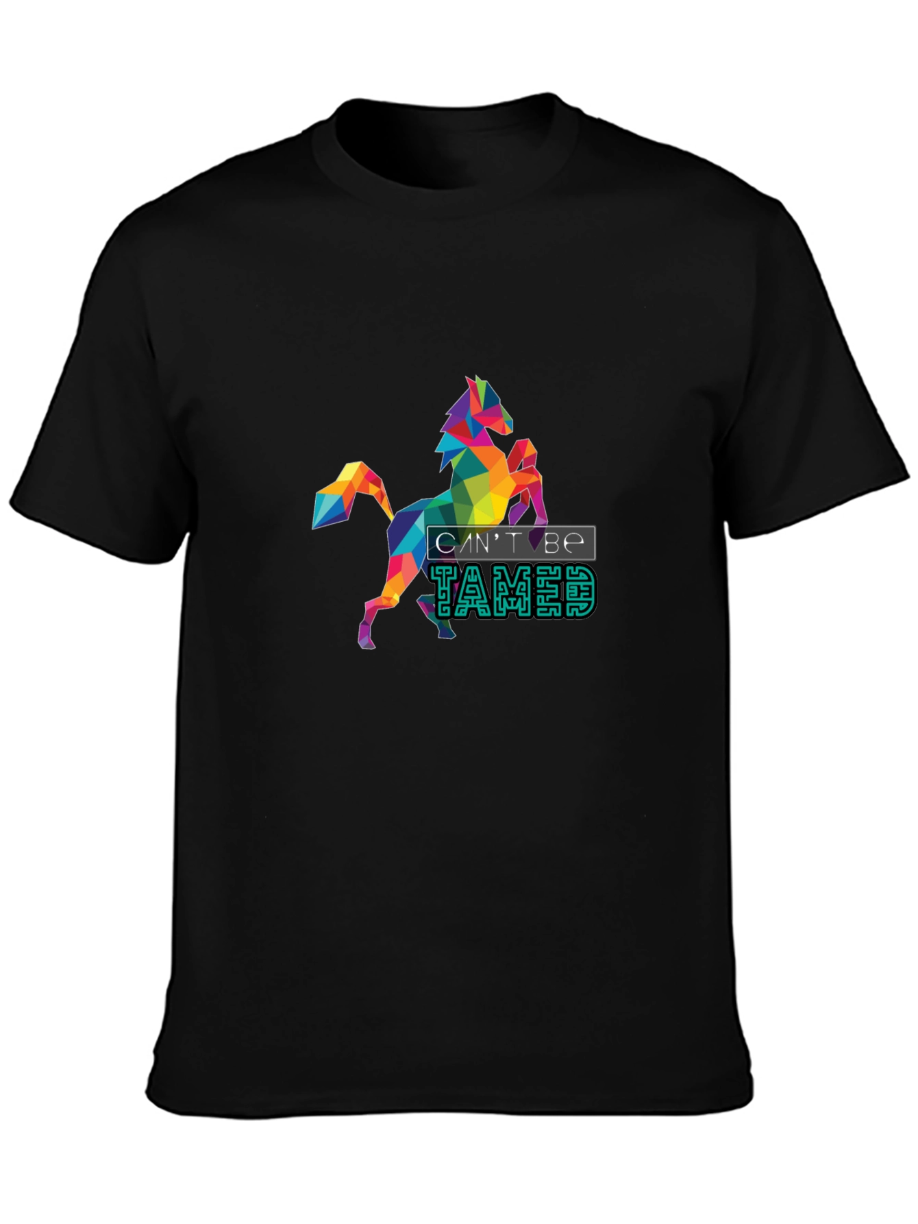 Untamed Geometric Horse Graphic Tee - Bold Style