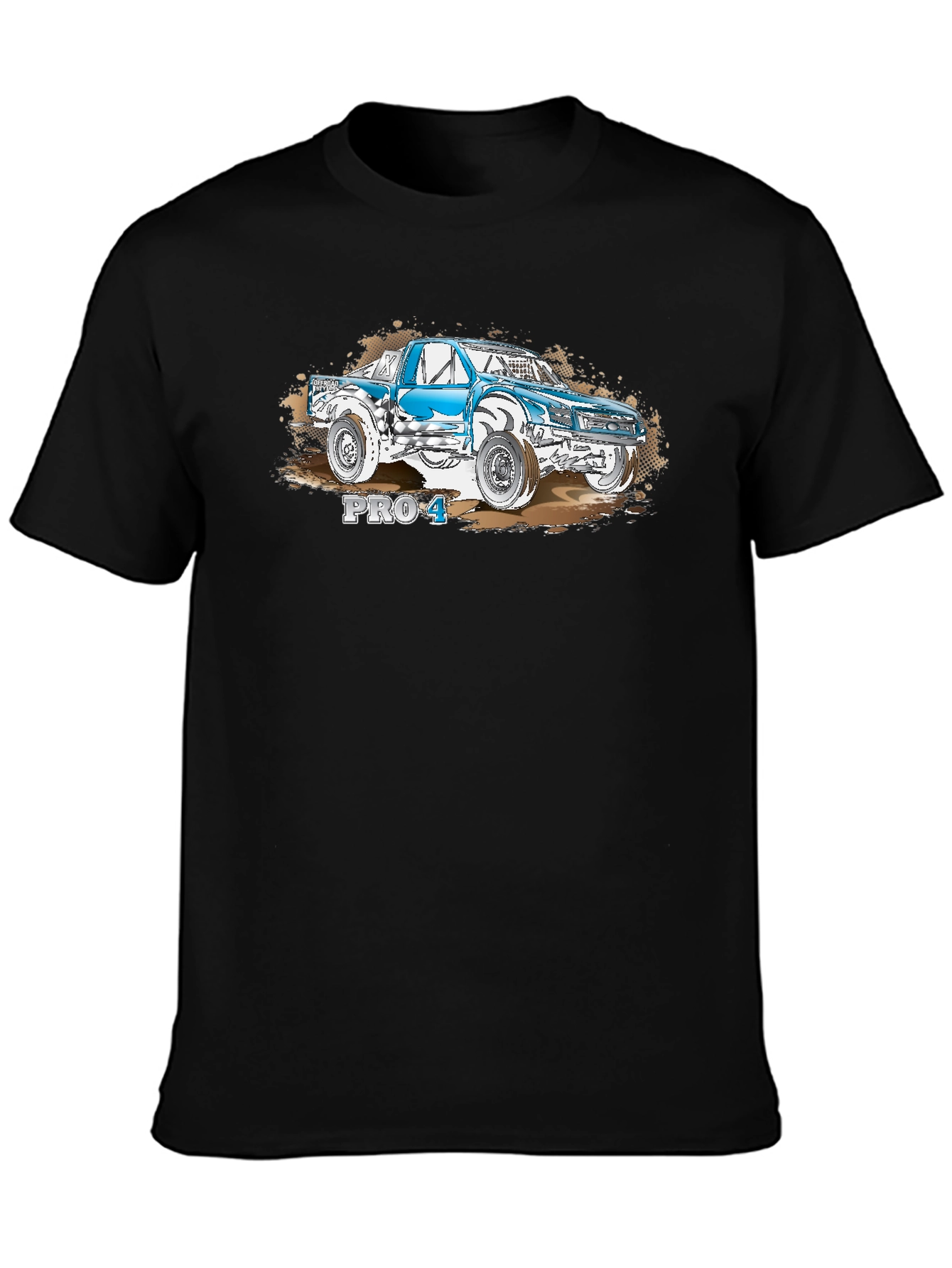PRO 4 Truck T-Shirt - Black Cotton Tee