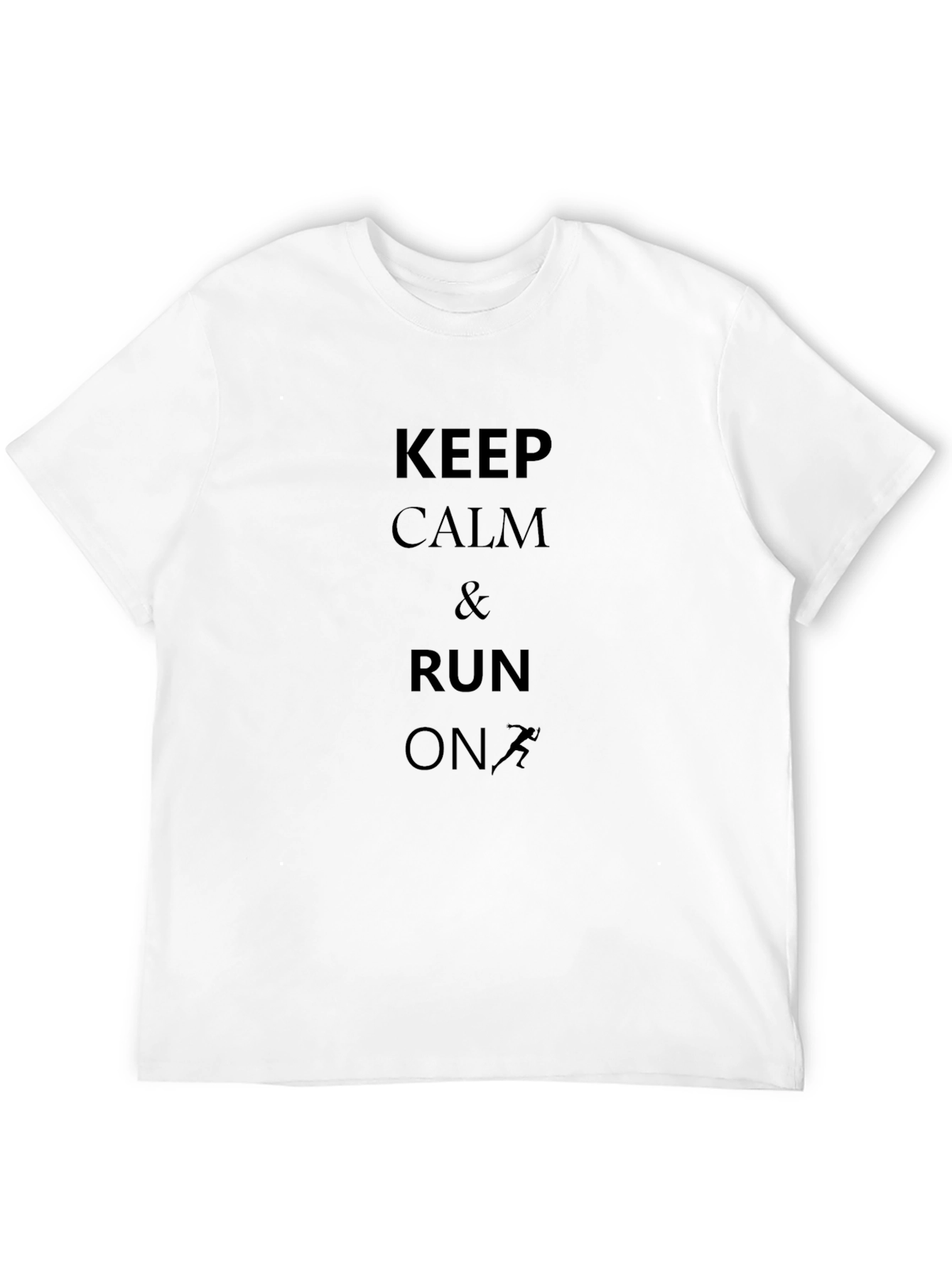 Keep Calm & Run On Black Graphic Tee