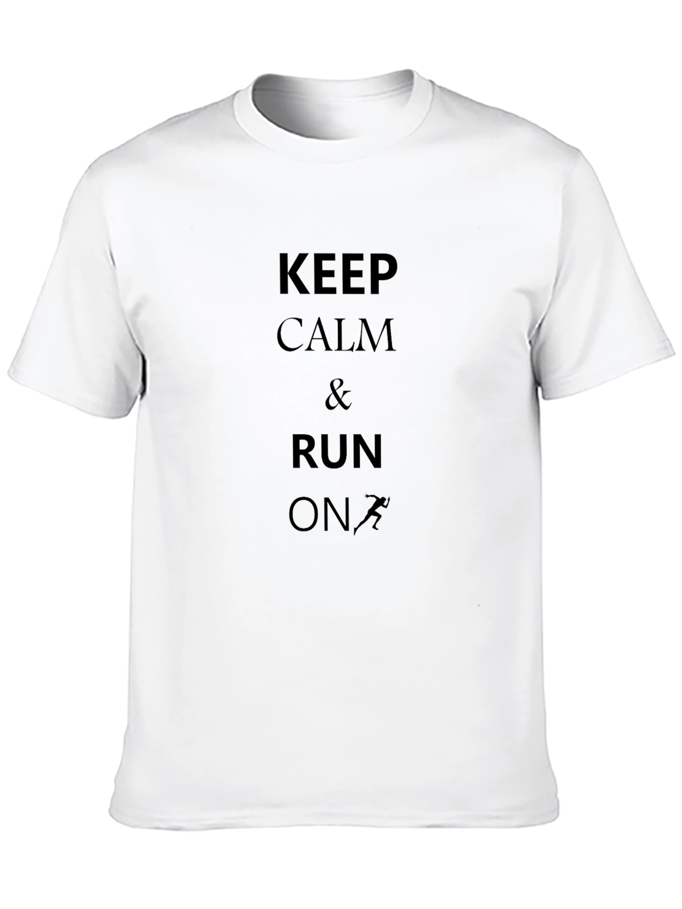 Keep Calm & Run On Black Graphic Tee