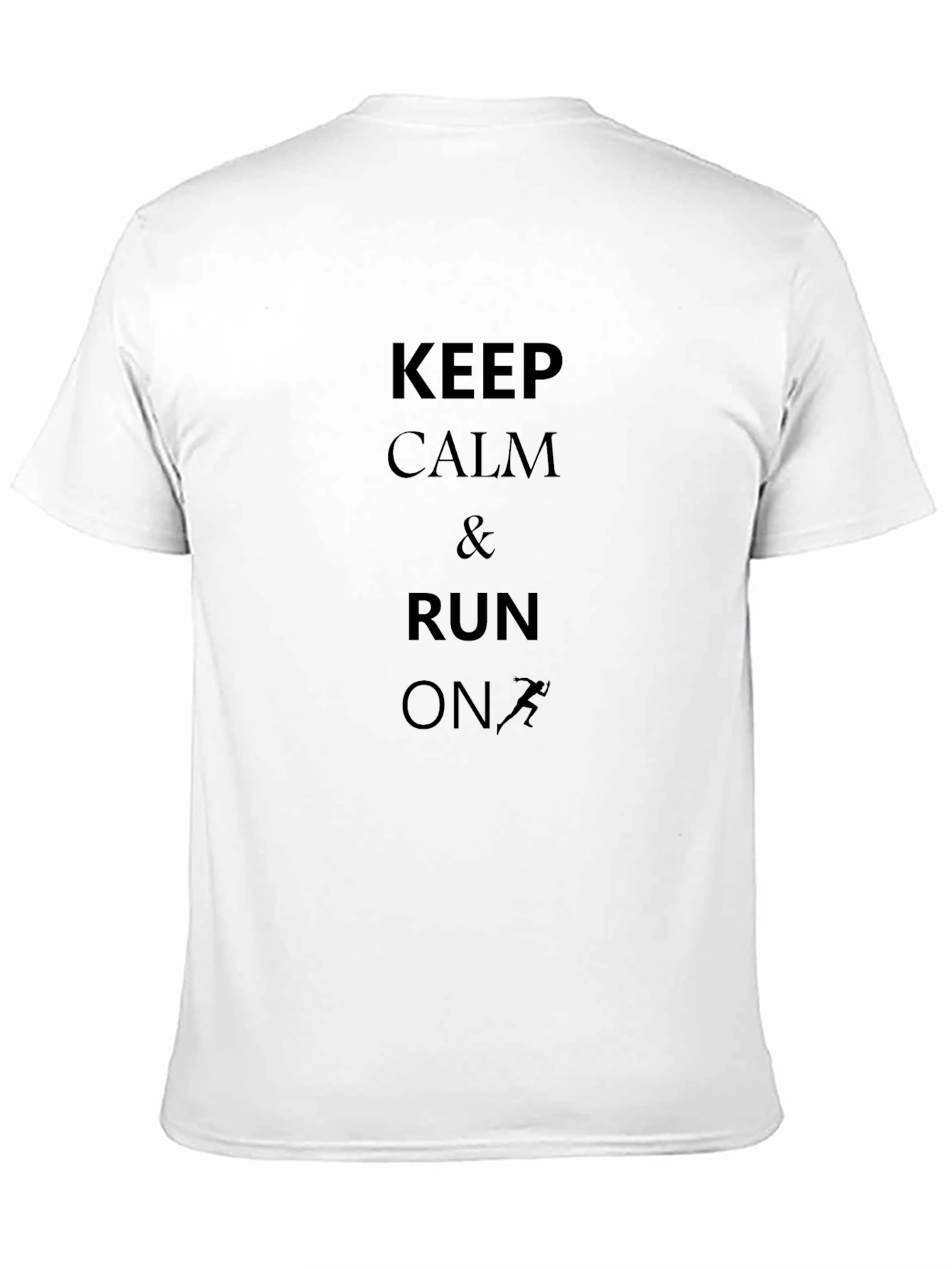 Keep Calm & Run On Black Graphic Tee
