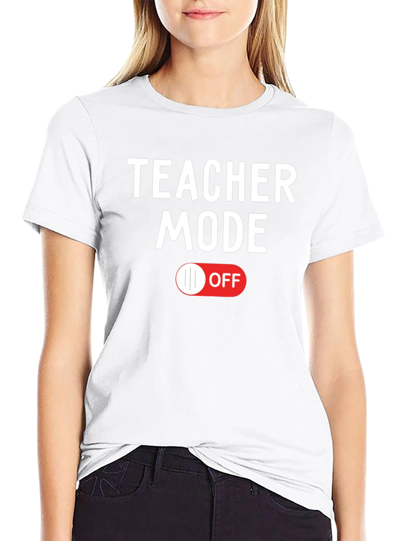 Teacher Mode OFF Graphic Tee - Black