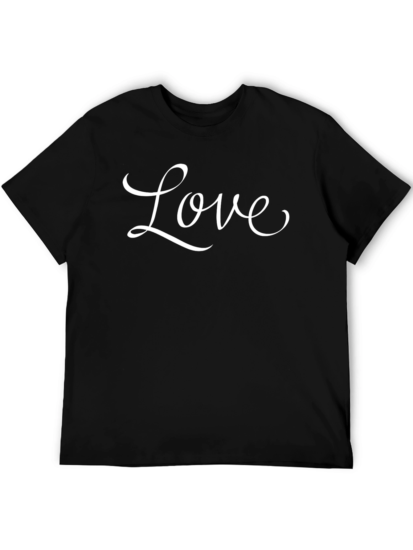 Love Script Black T-Shirt