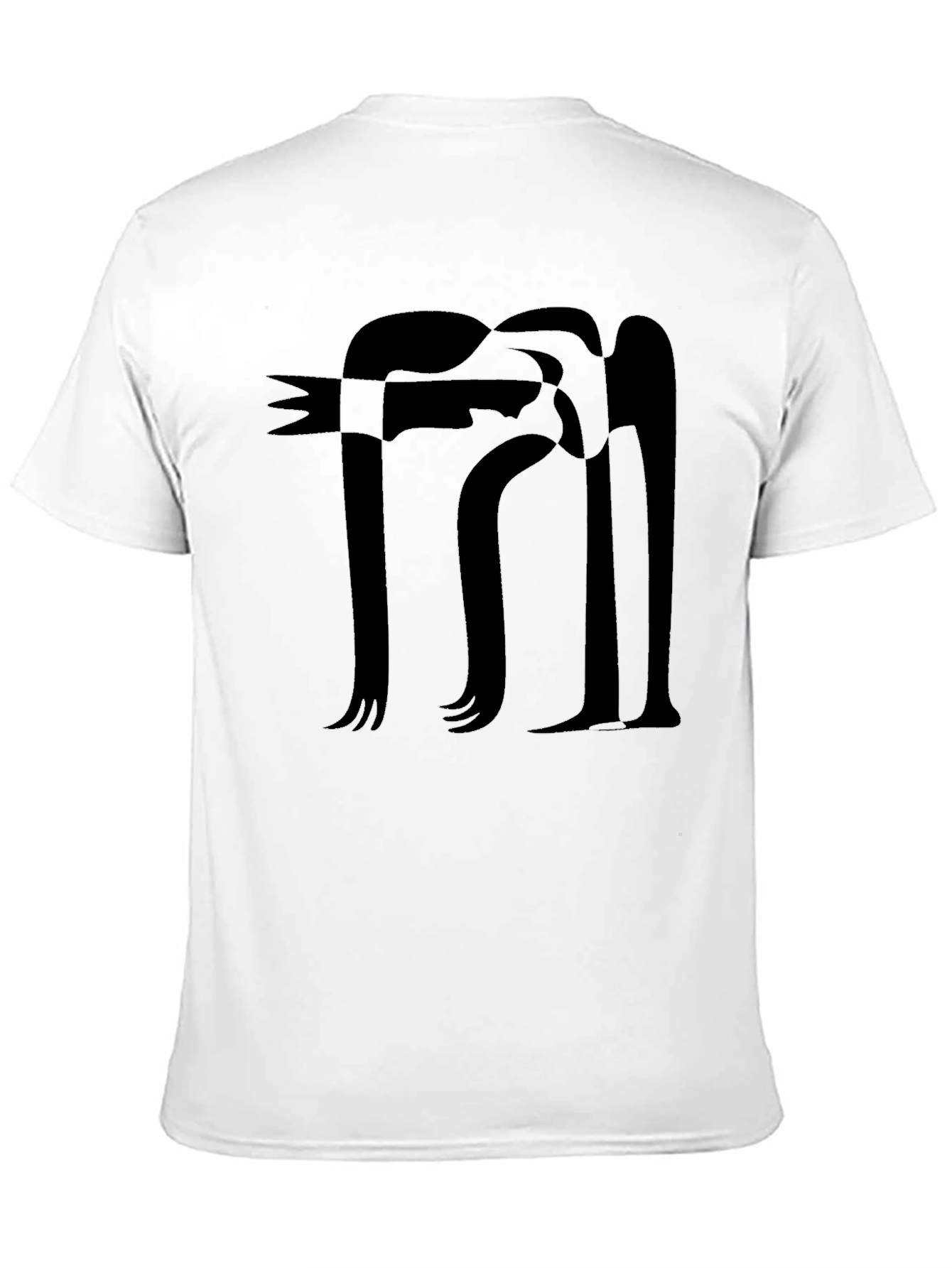 Abstract Figure Graphic Black T-Shirt
