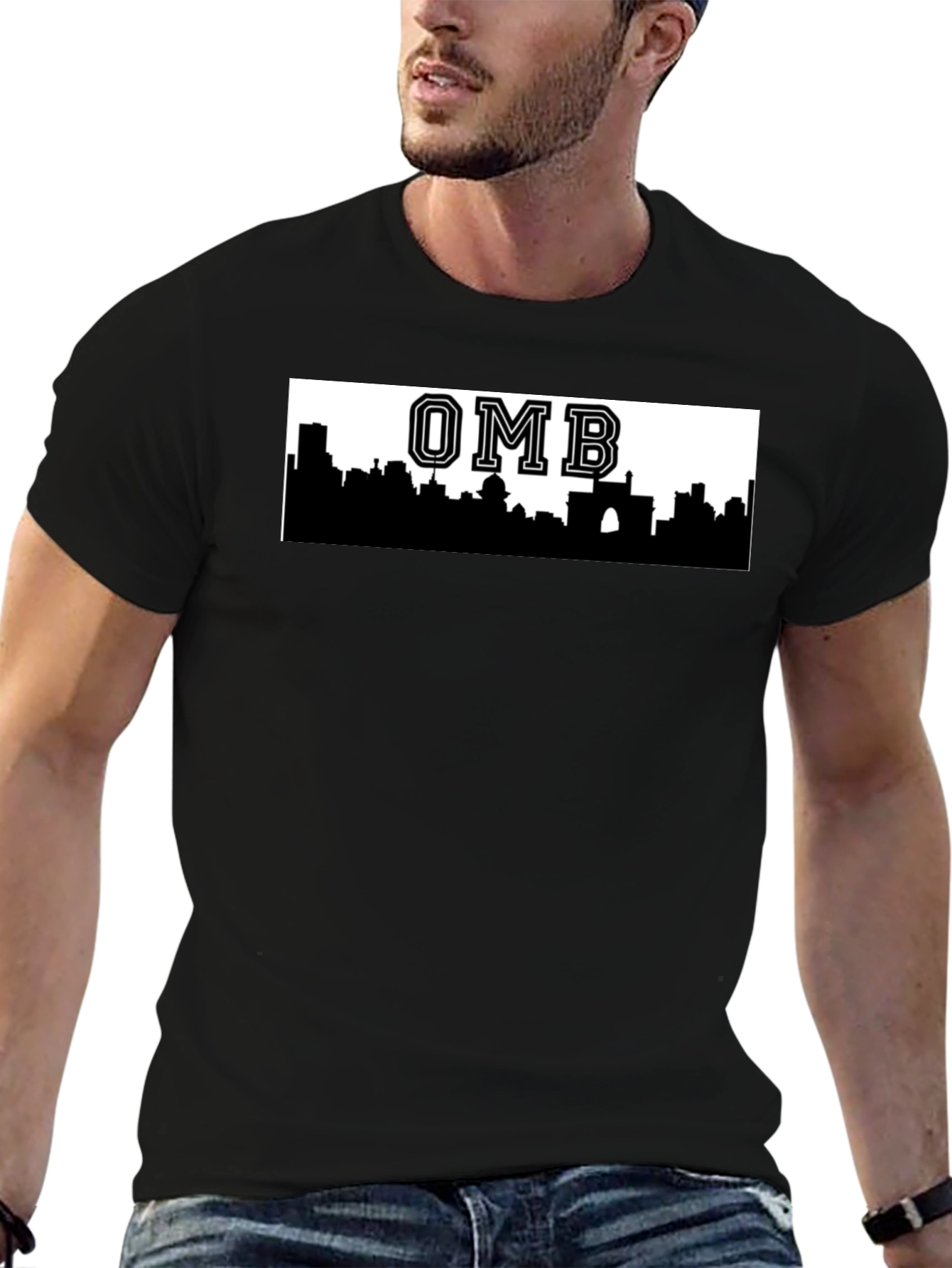 OMB Skyline Graphic Tee - Black T-Shirt