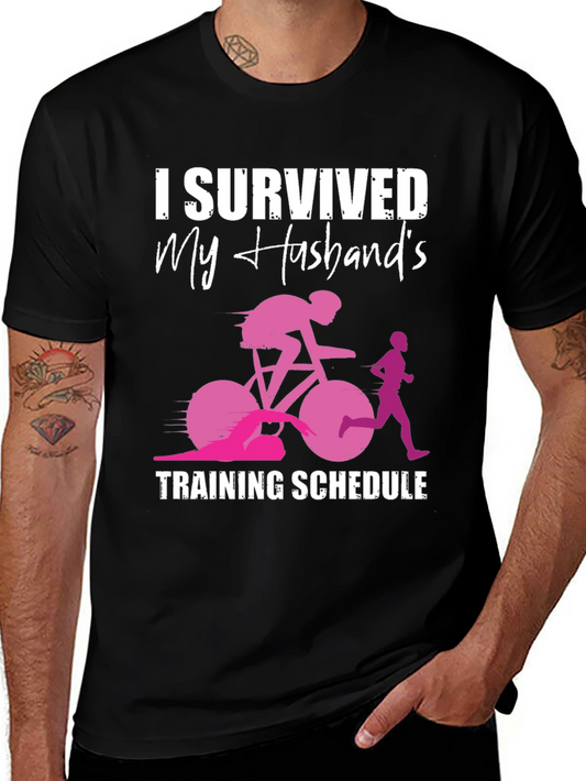 I Survived My Husbands Training Schedule T-Shirt
