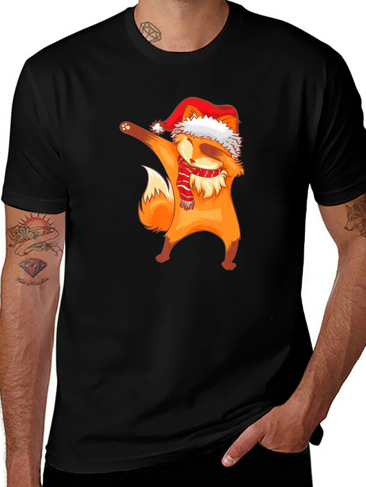 Dabbing Fox Christmas Graphic T-Shirt