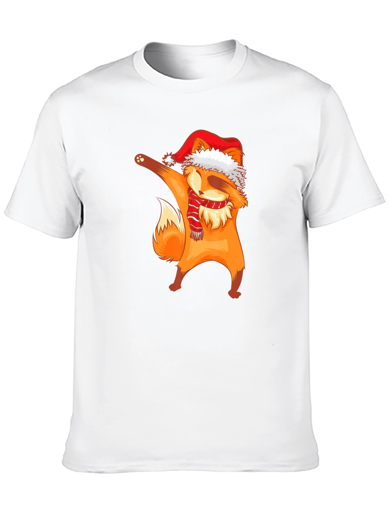 Dabbing Fox Christmas Graphic T-Shirt
