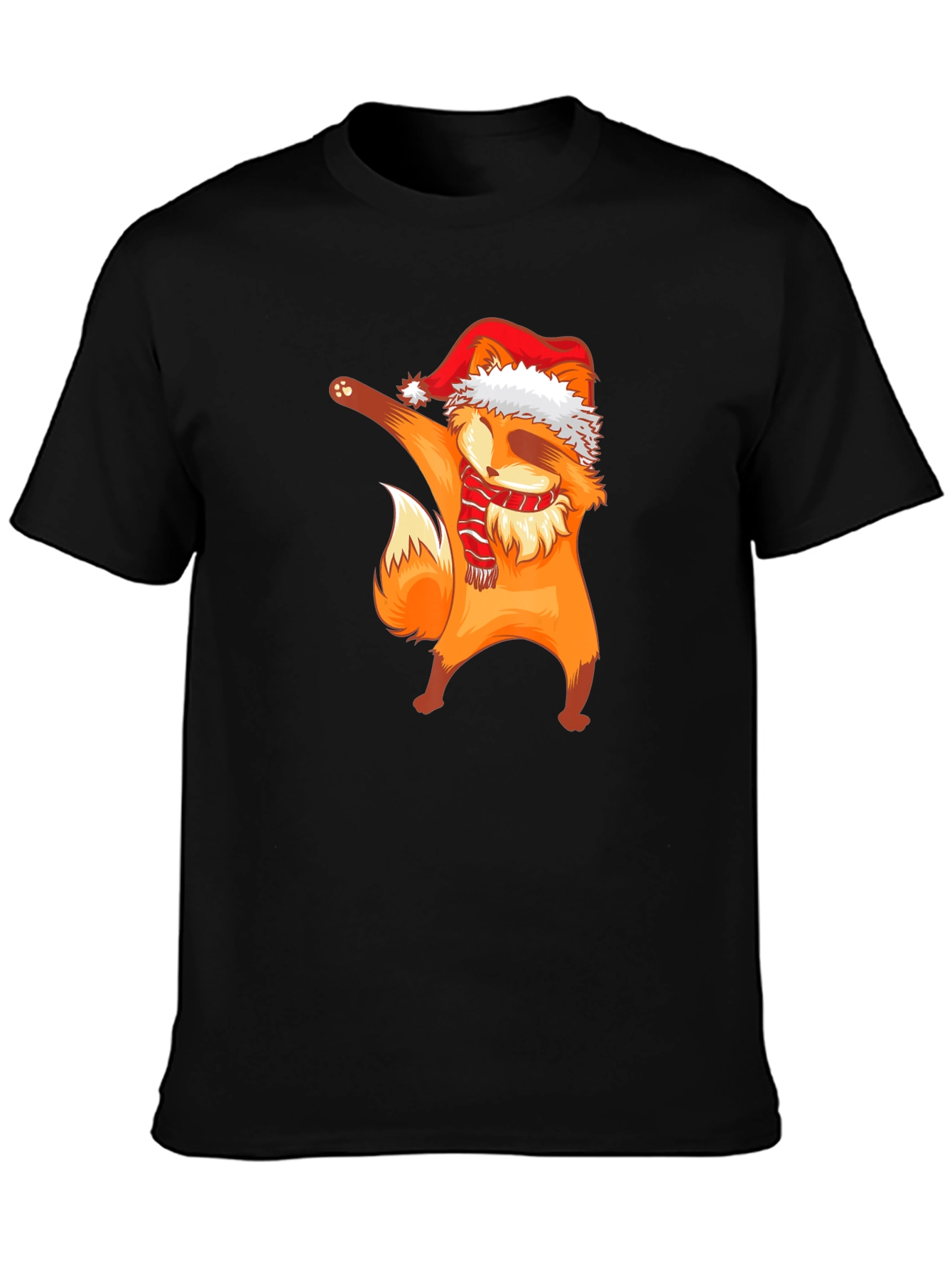Dabbing Fox Christmas Graphic T-Shirt