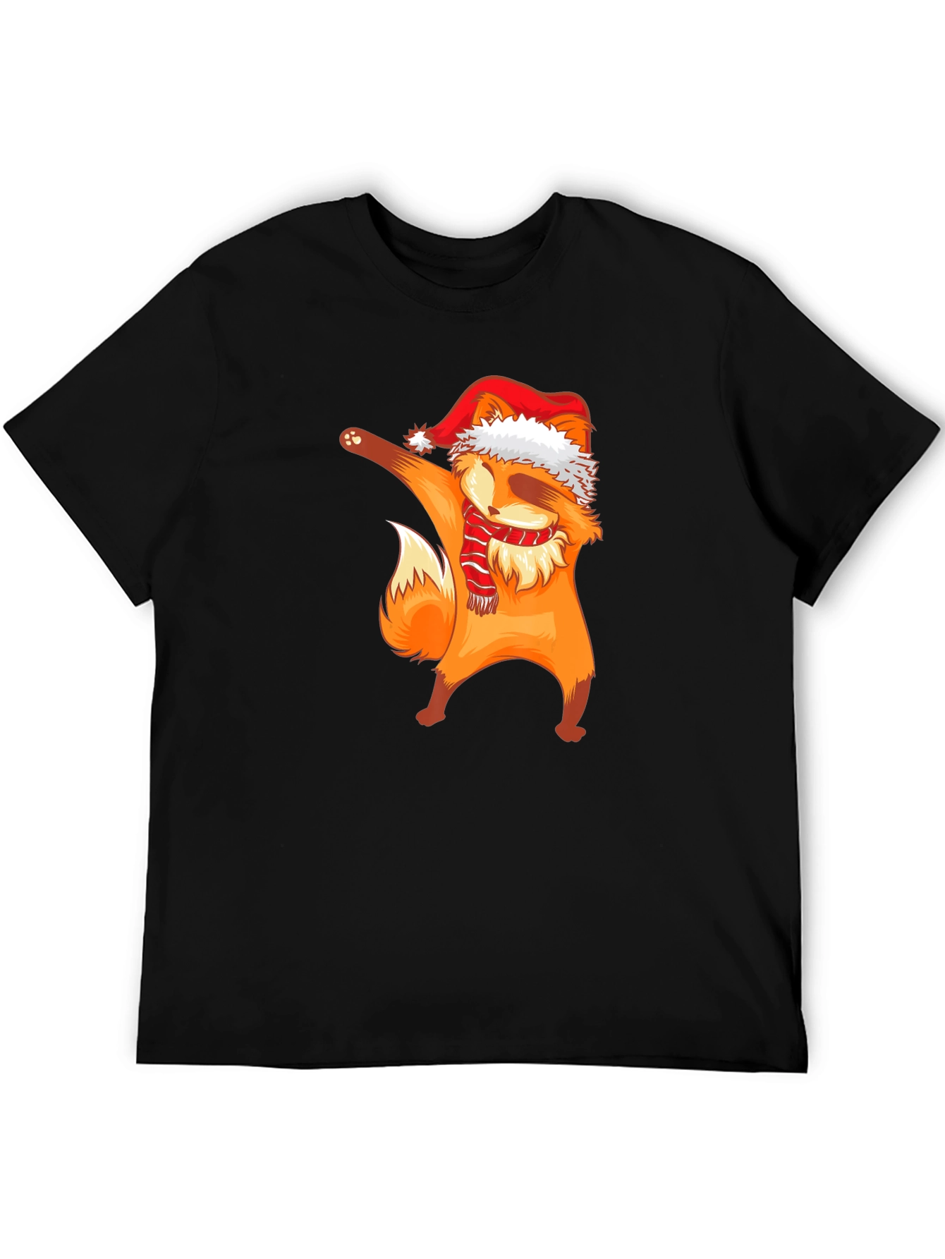 Dabbing Fox Christmas Graphic T-Shirt