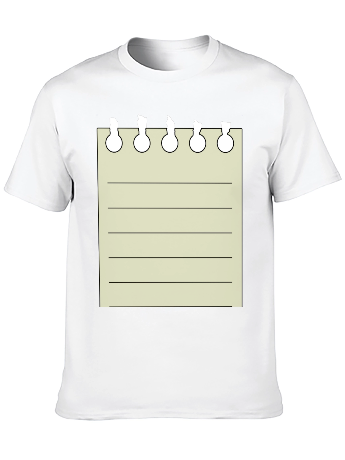 Novelty Notepad Graphic Tee - Black T-Shirt