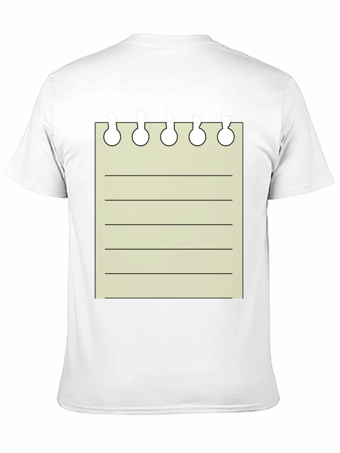 Novelty Notepad Graphic Tee - Black T-Shirt