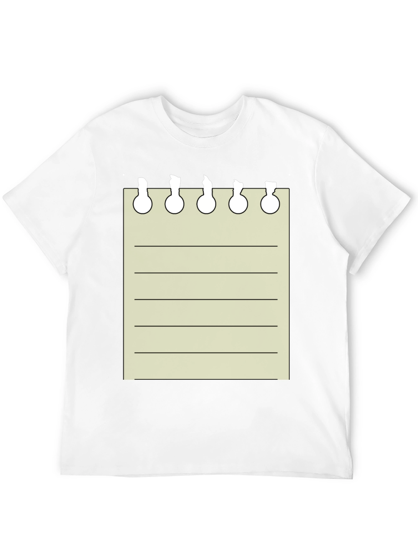 Novelty Notepad Graphic Tee - Black T-Shirt