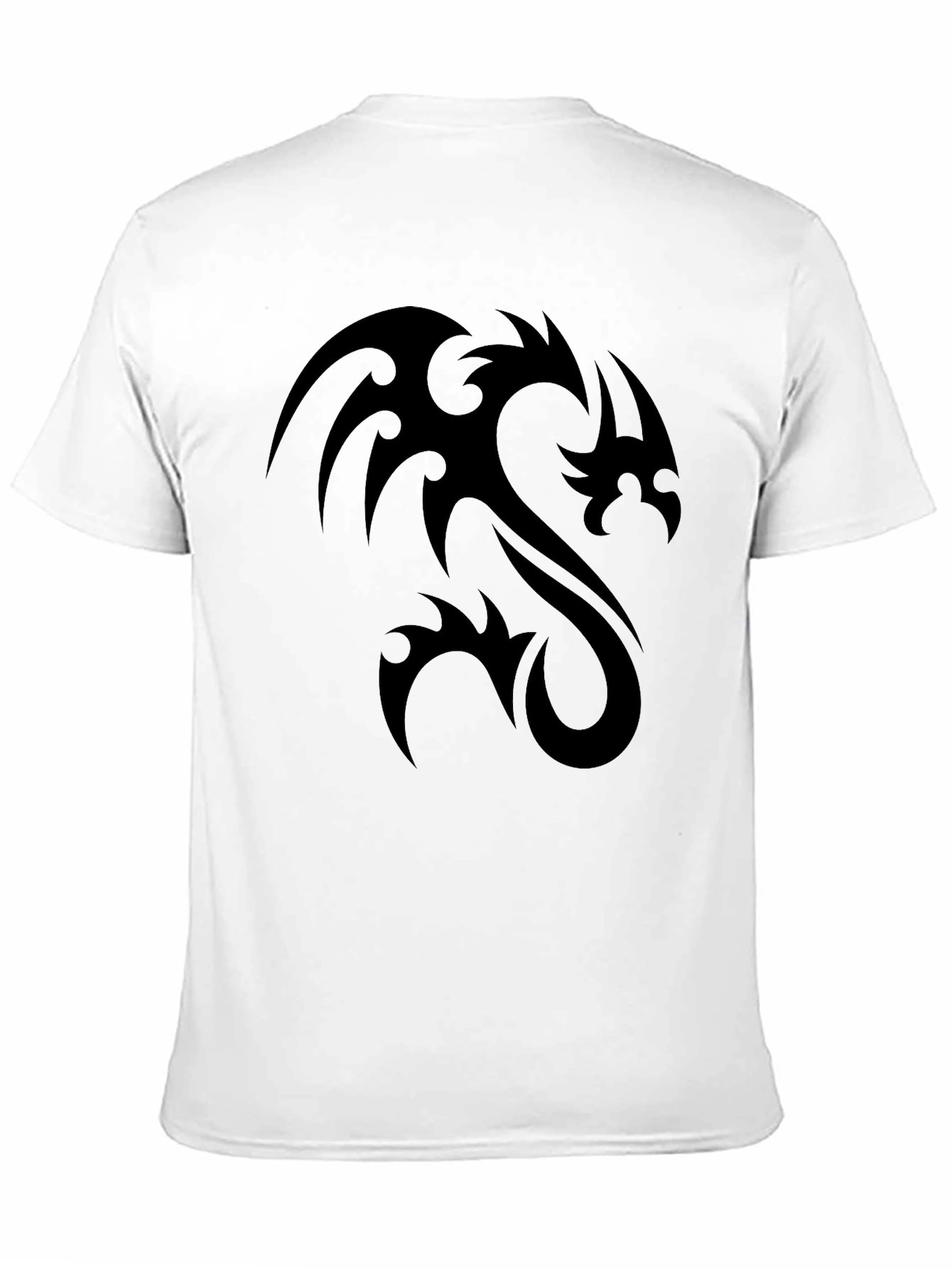 Tribal Dragon Graphic Black T-Shirt