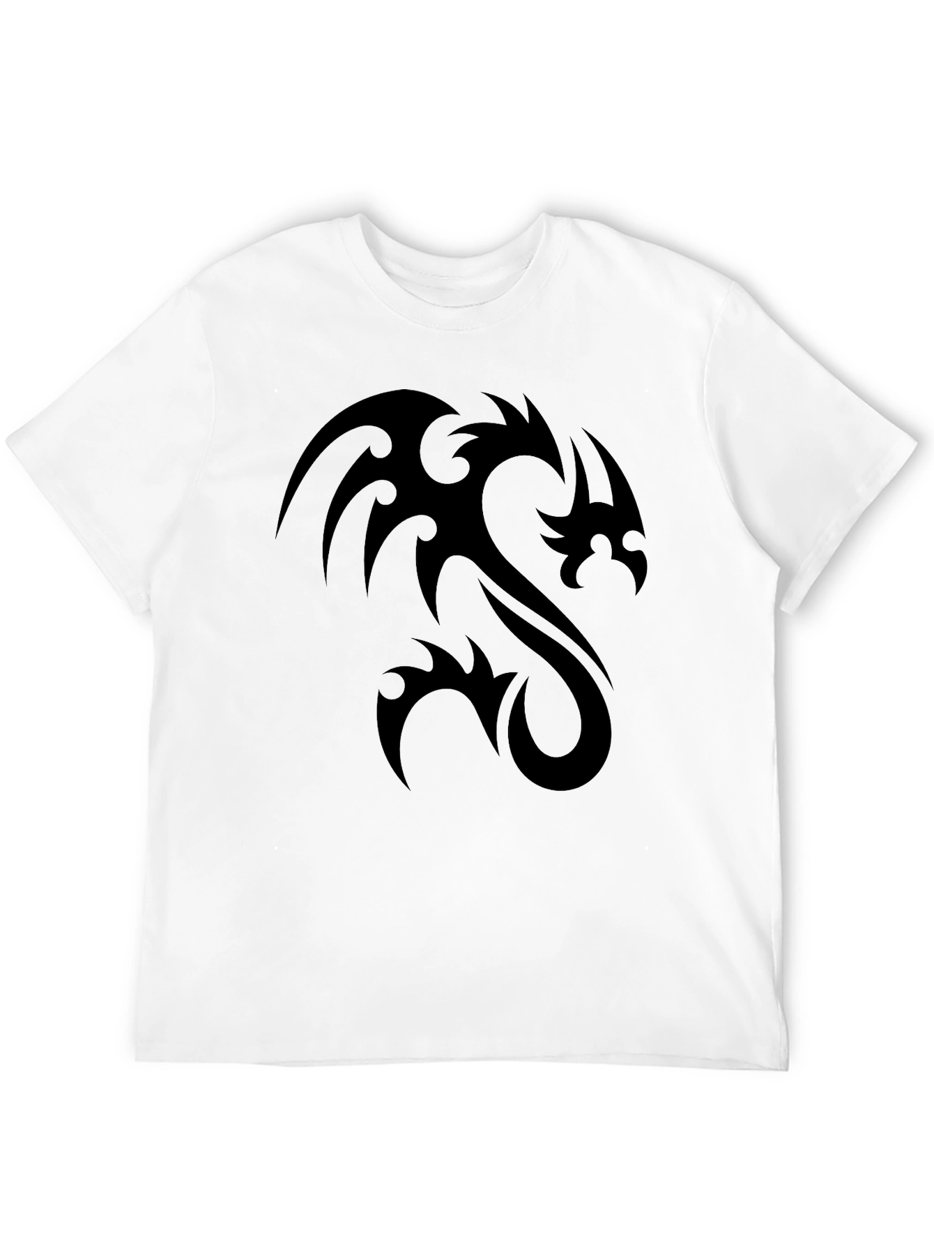 Tribal Dragon Graphic Black T-Shirt