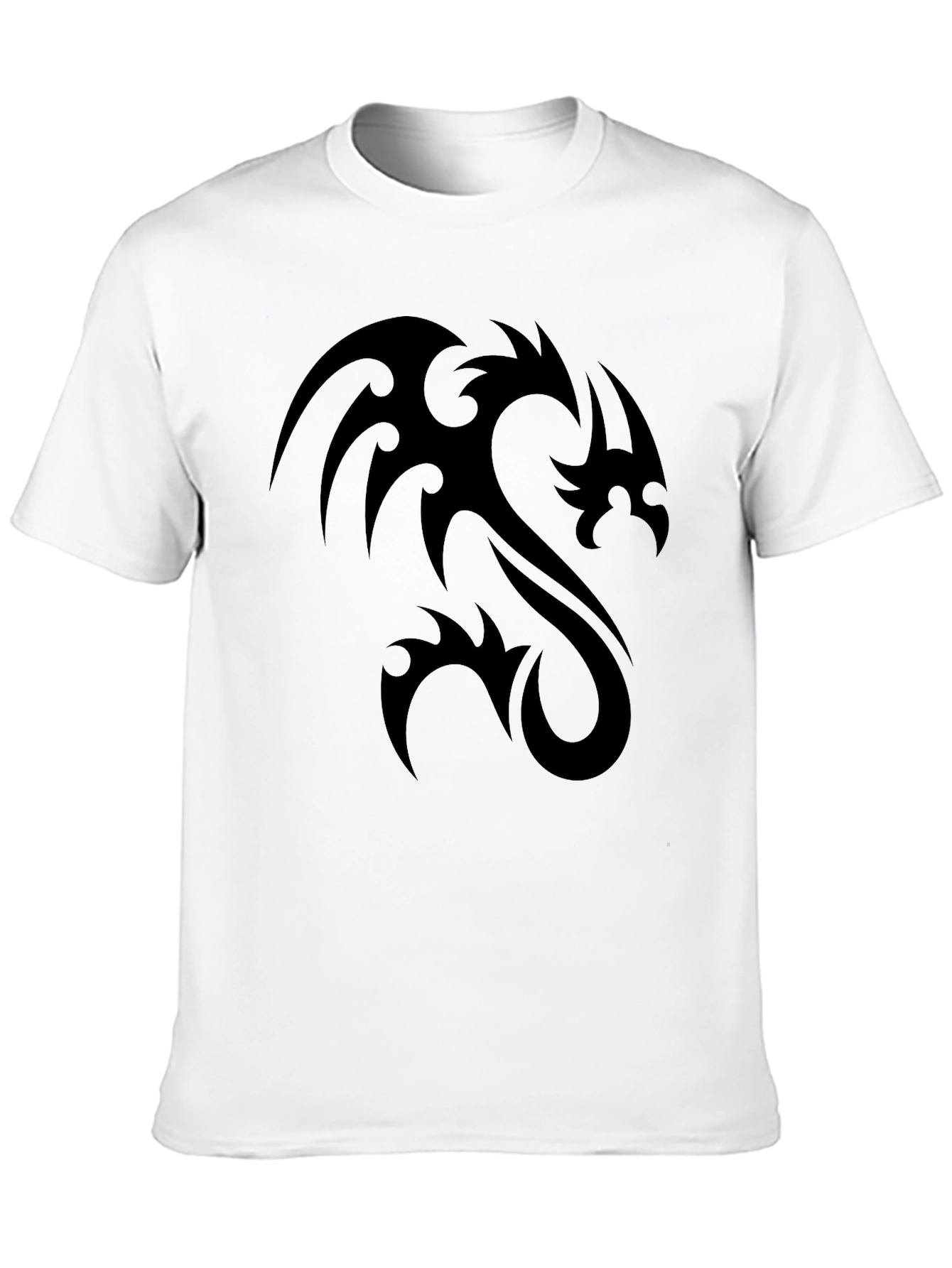 Tribal Dragon Graphic Black T-Shirt