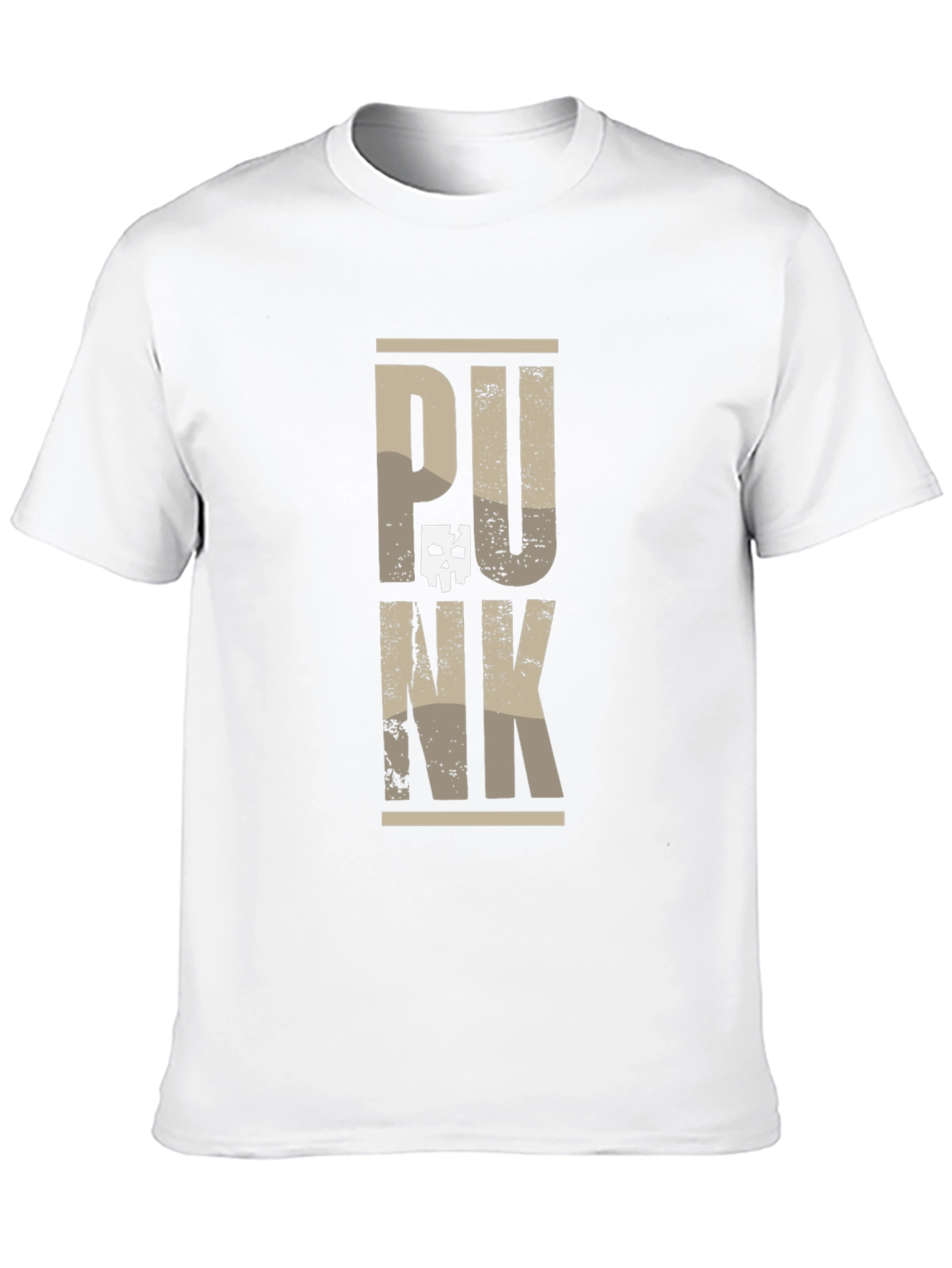 Punk Graphic Tee - Skull Accented Print