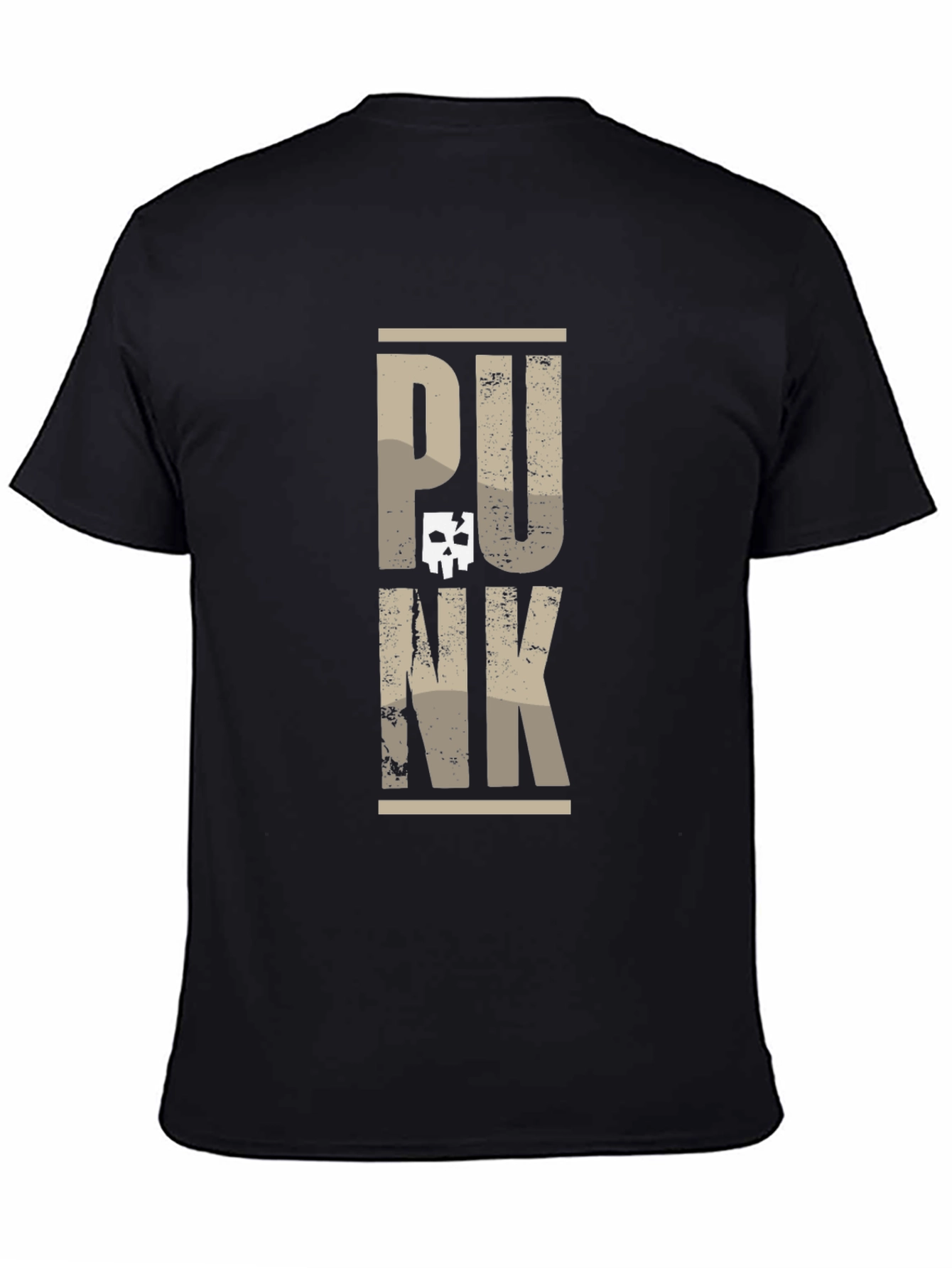 Punk Graphic Tee - Skull Accented Print