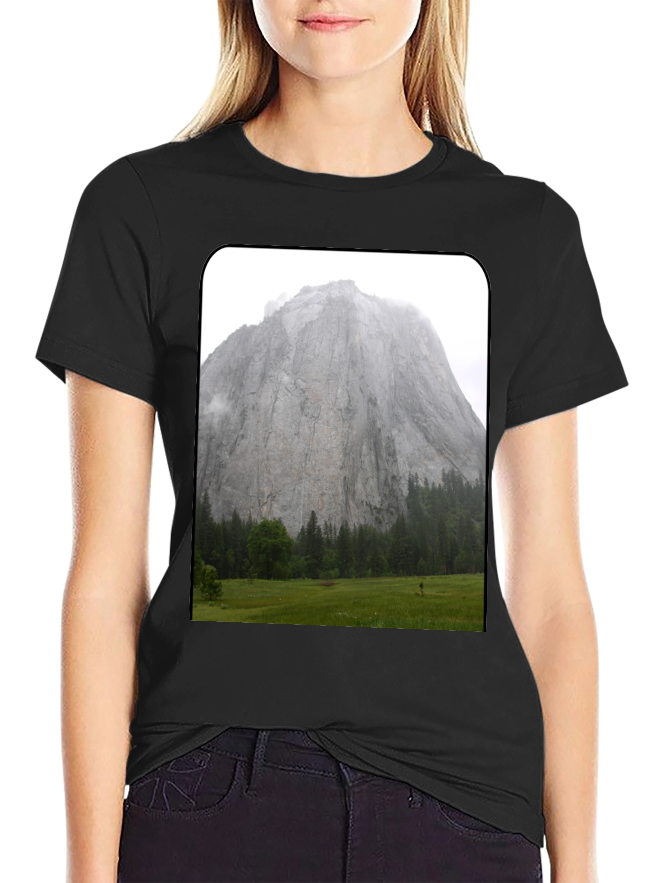 Mountain View Graphic Tee - Black Casual Shirt