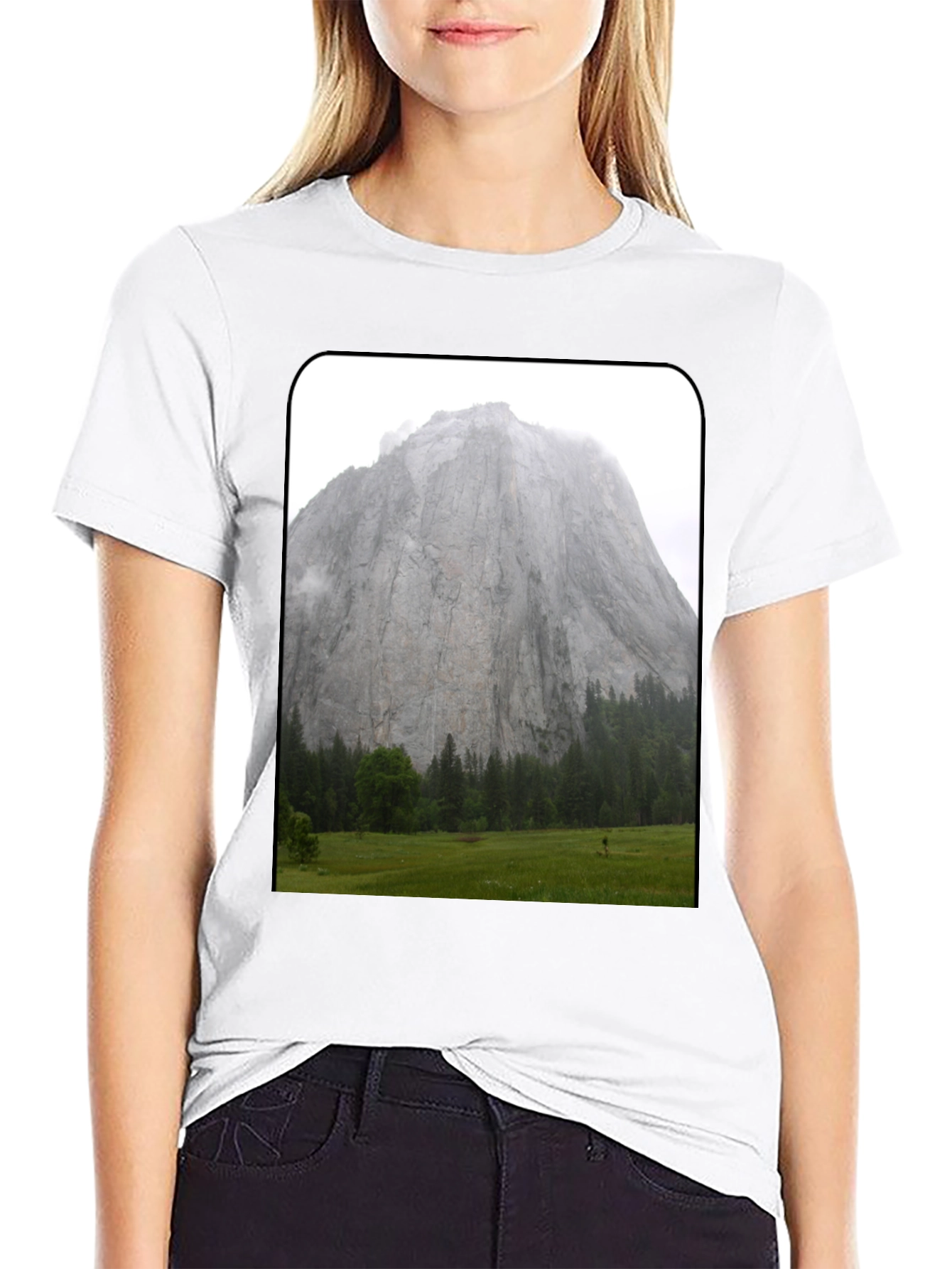 Mountain View Graphic Tee - Black Casual Shirt