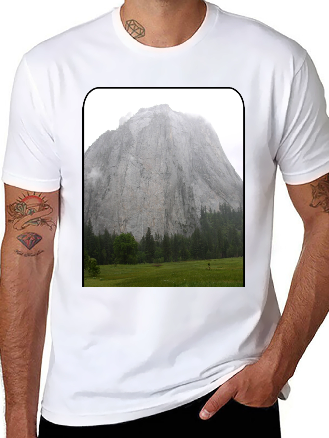 Mountain View Graphic Tee - Black Casual Shirt