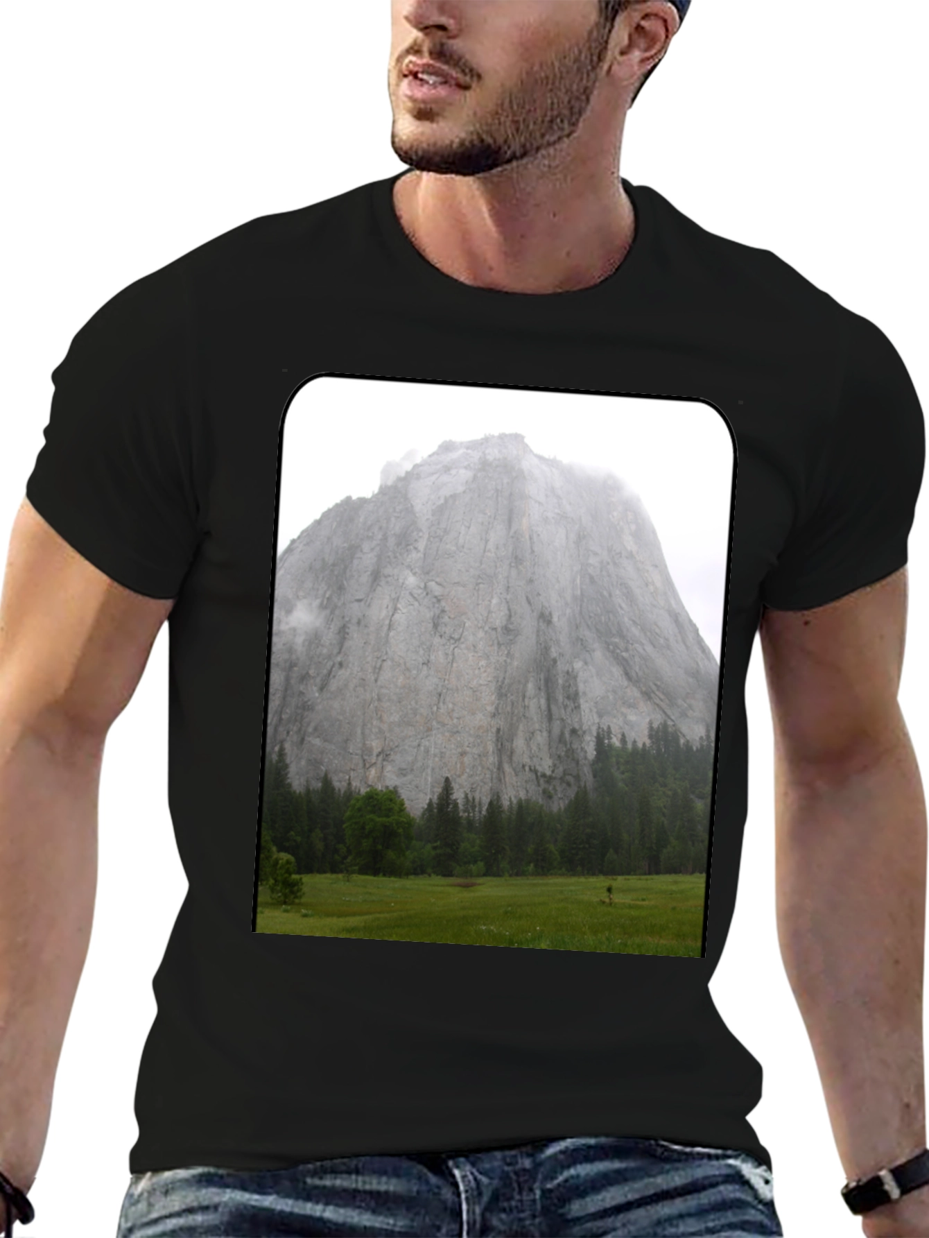 Mountain View Graphic Tee - Black Casual Shirt
