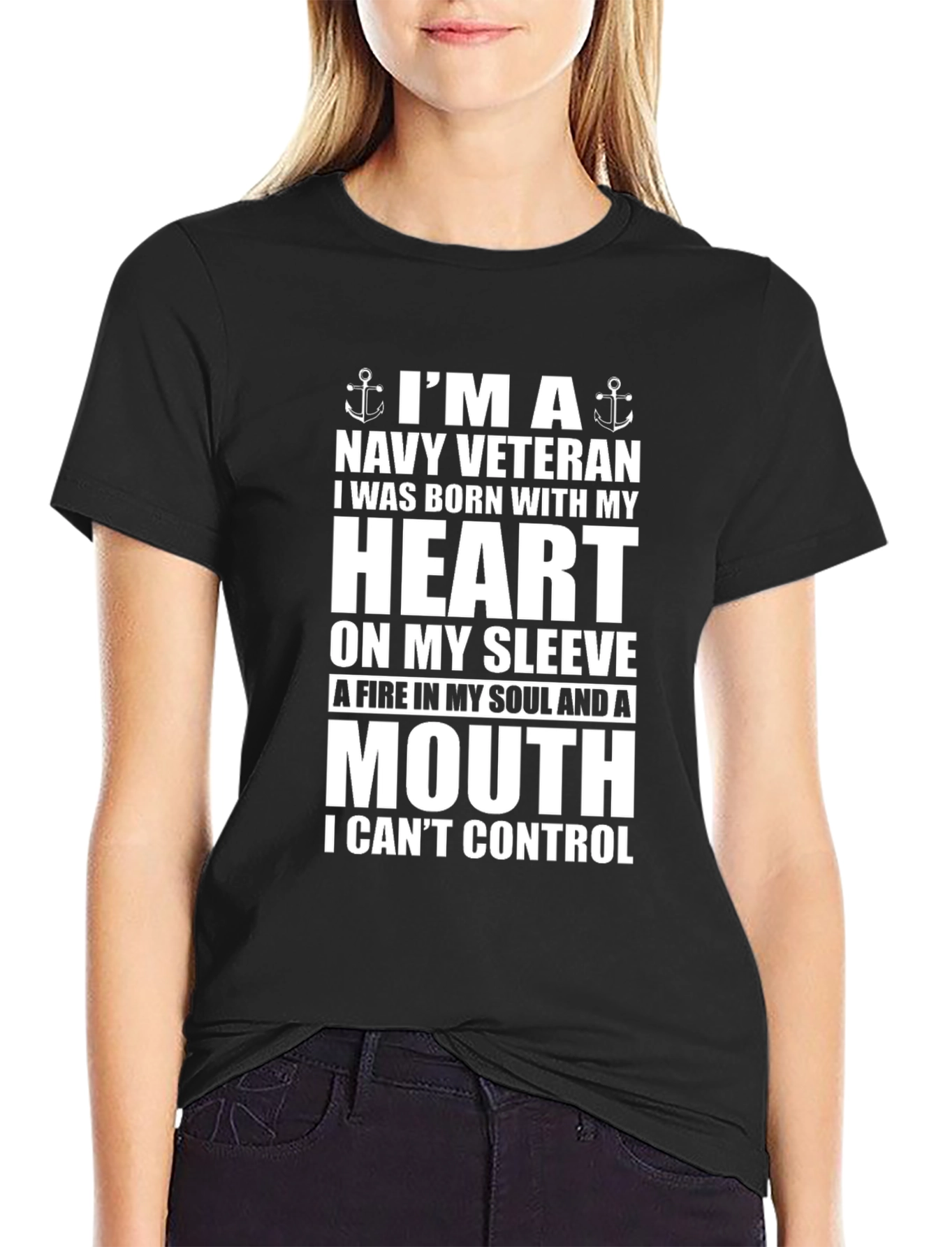 Navy Veteran Graphic T-Shirt - Heart & Mouth